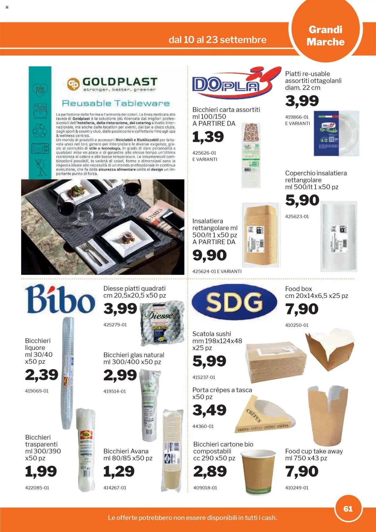 Volantino Sogegross del 10.09.2025 | Pagina: 61 | Prodotti: Disco, Liquore, Sushi, Scatola