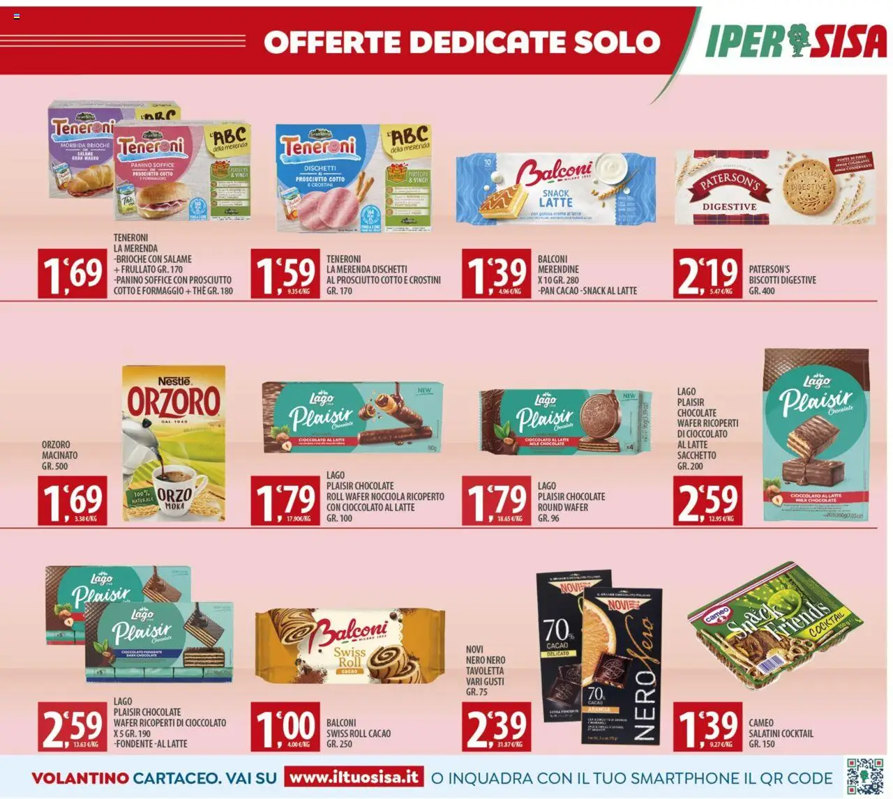 Volantino SISA del 03.10.2025 | Pagina: 13 | Prodotti: Salatini, Formaggio, Cacao, Merendine