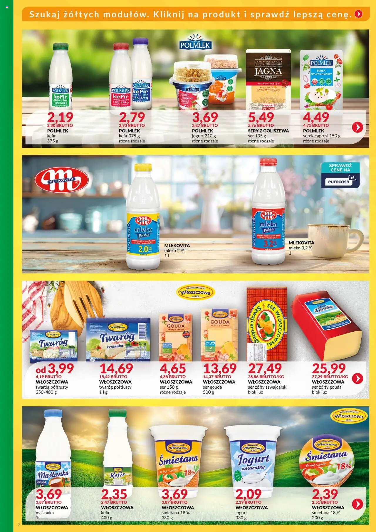 Eurocash Gazetka - Katalog Artykułów Spożywczych od 01.06.2025 | Strona: 7 | Produkty: Ser żółty, Jogurt naturalny, Jogurt, Musli