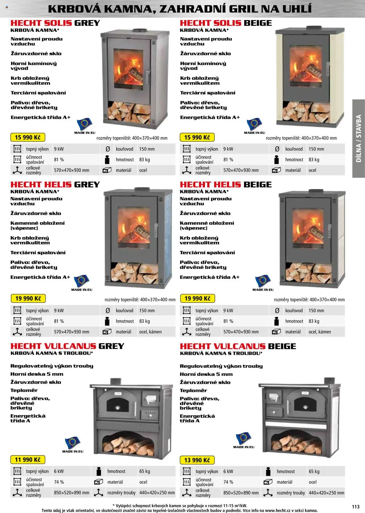 Hecht katalog - Jaro-léto 2025 od 22.04.2025 | Strana: 113 | Produkty: Dřevěné brikety, Brikety, Gril, Teploměr