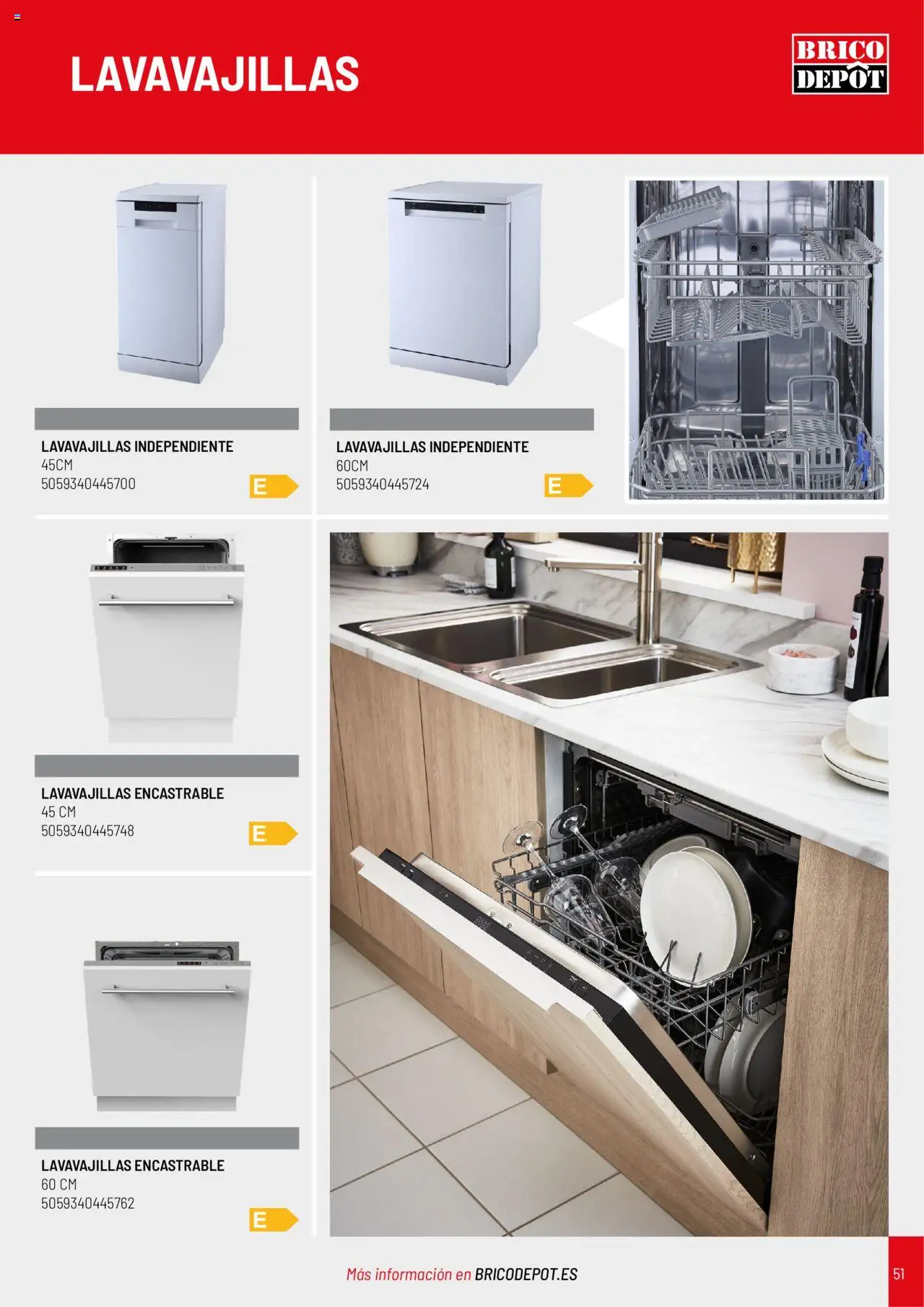 Brico Depôt Cocinas │ válido desde el 01.04.2025 | Página: 51 | Productos: Lavavajillas