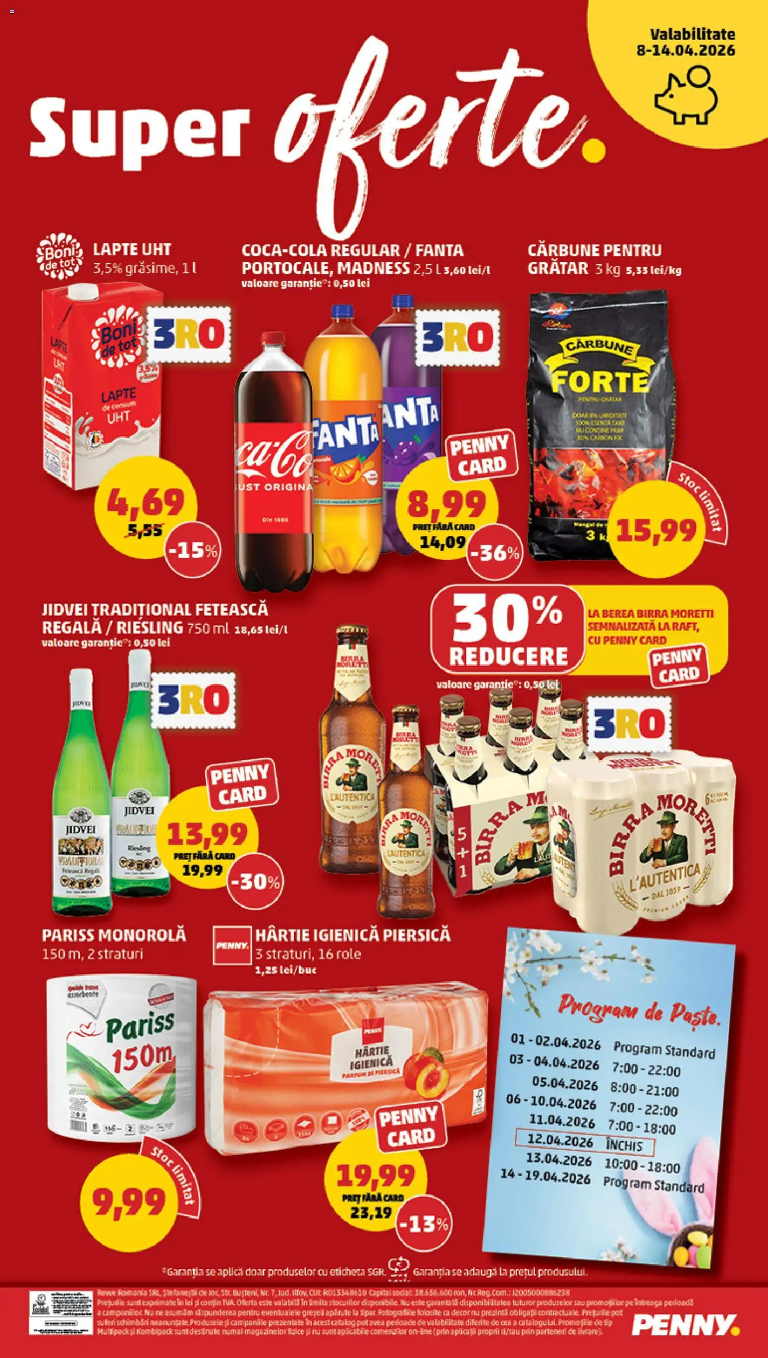 Noul catalog PENNY – valabil de la 08.04.2026 | Pagină: 20 | Produse: Piersică, Grătar, Role, Lapte