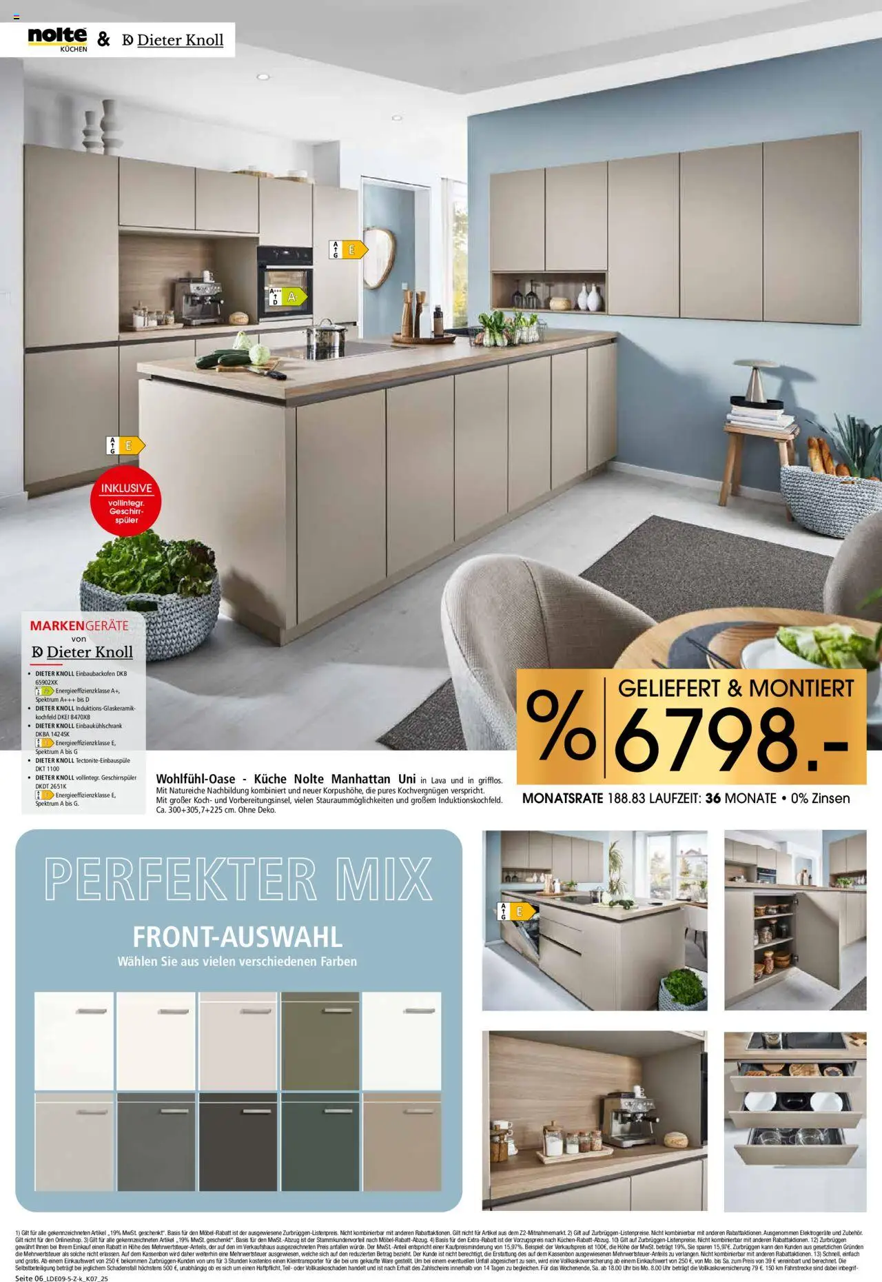 Zurbrüggen - Küchen für Ihr Zuhause – gültig ab 14.09.2025 | Seite: 6 | Produkte: Geschirrspüler, Kochfeld, Kuchen, Uhr