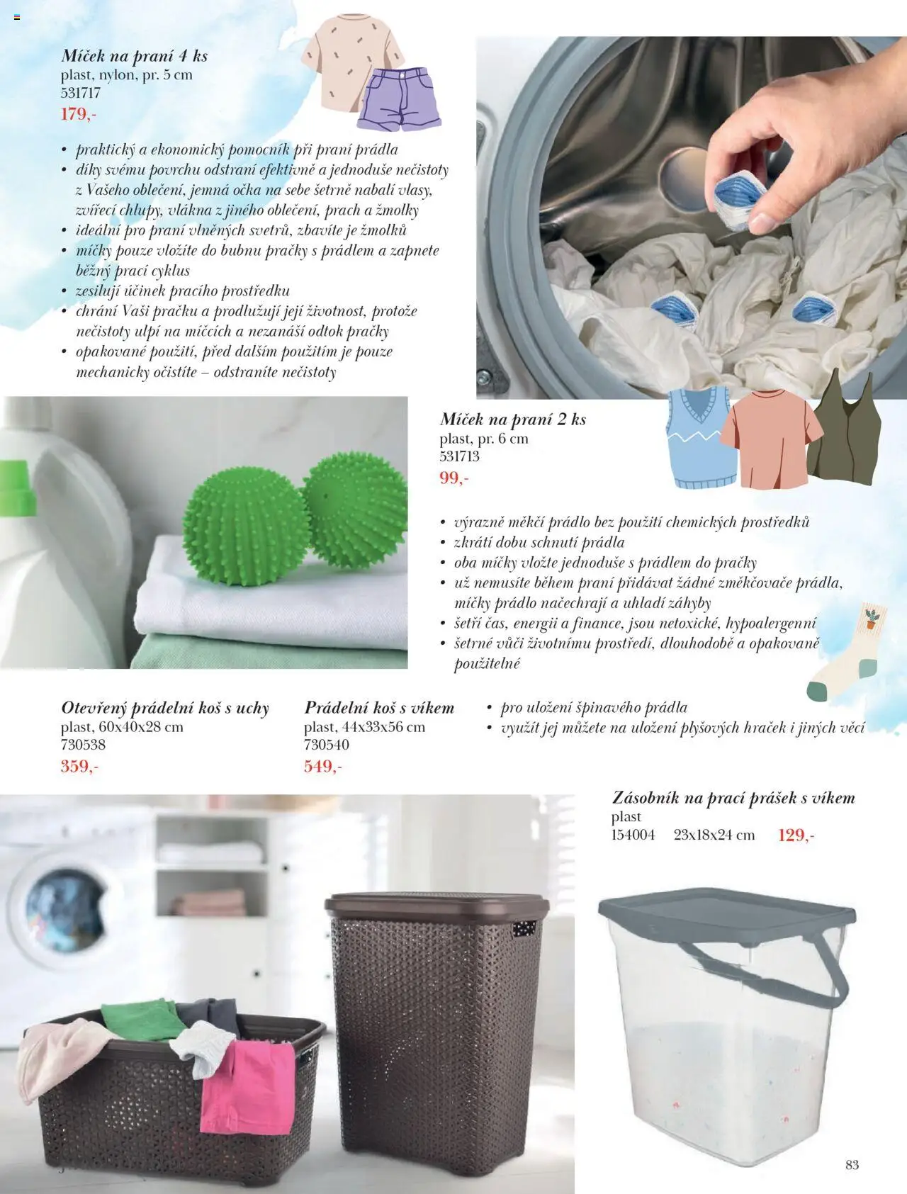 Orion katalog - Magazín Jaro/Léto 2025 od 21.03.2025 | Strana: 83 | Produkty: Zásobník, Pračky, Prací Prášek, Koš