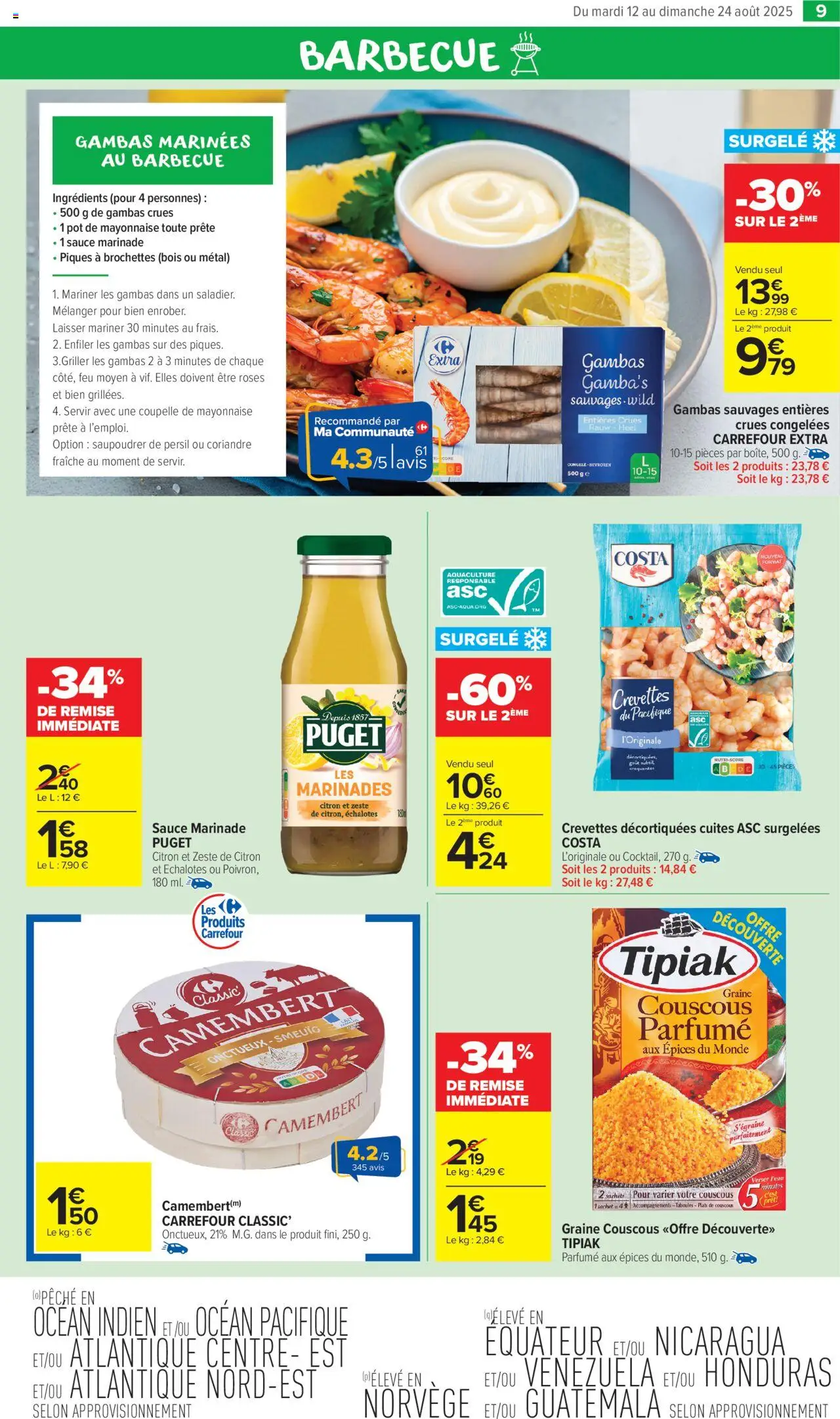  | Page: 11 | Produits: Citron, Mayonnaise, Couscous, Camembert