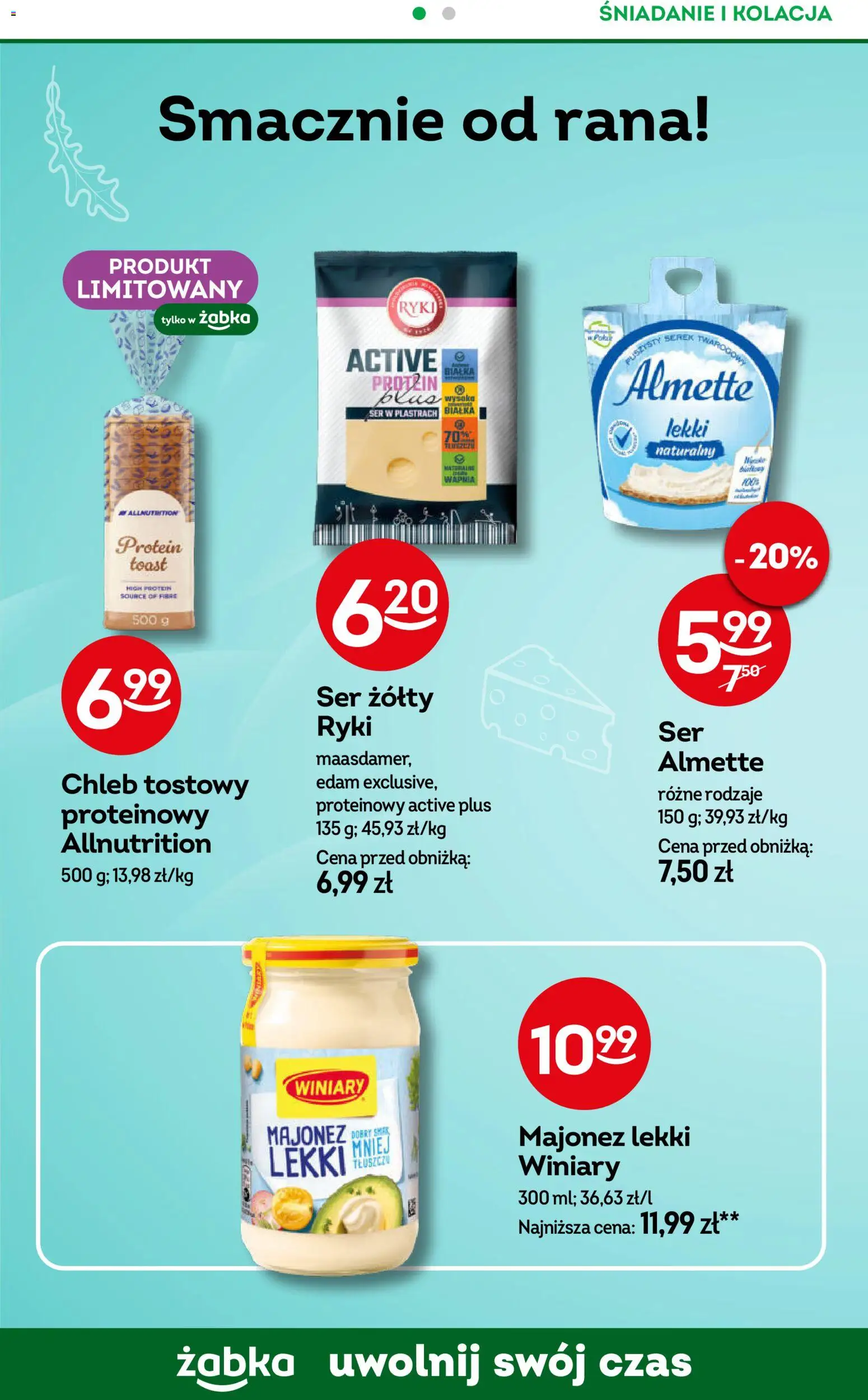 Żabka gazetka - Codzienne produkty od 22.04.2026 | Strona: 12 | Produkty: Serek, Chleb tostowy, Ser, Chleb