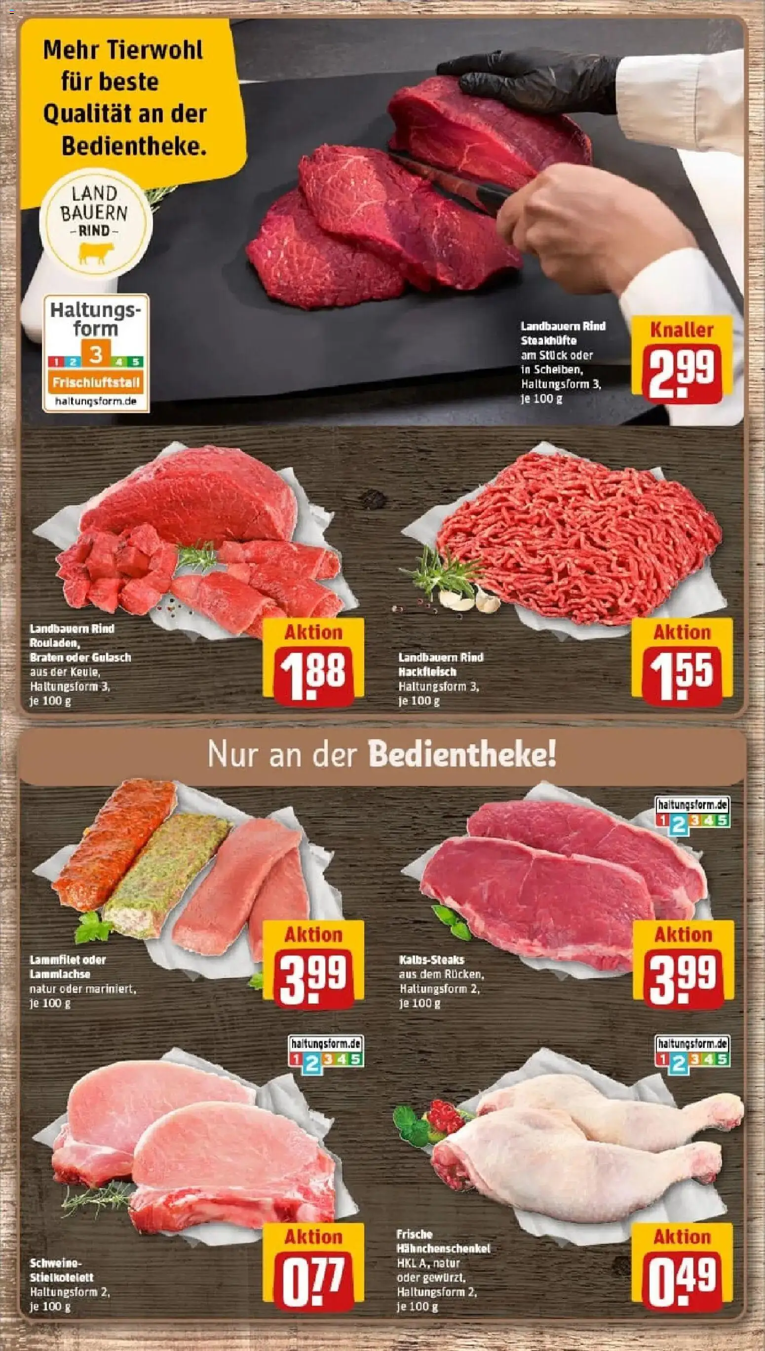 Rewe prospekt Blaustein	 – gültig ab 02.02.2026 | Seite: 14 | Produkte: Hahnchenschenkel, Gulasch, Hackfleisch