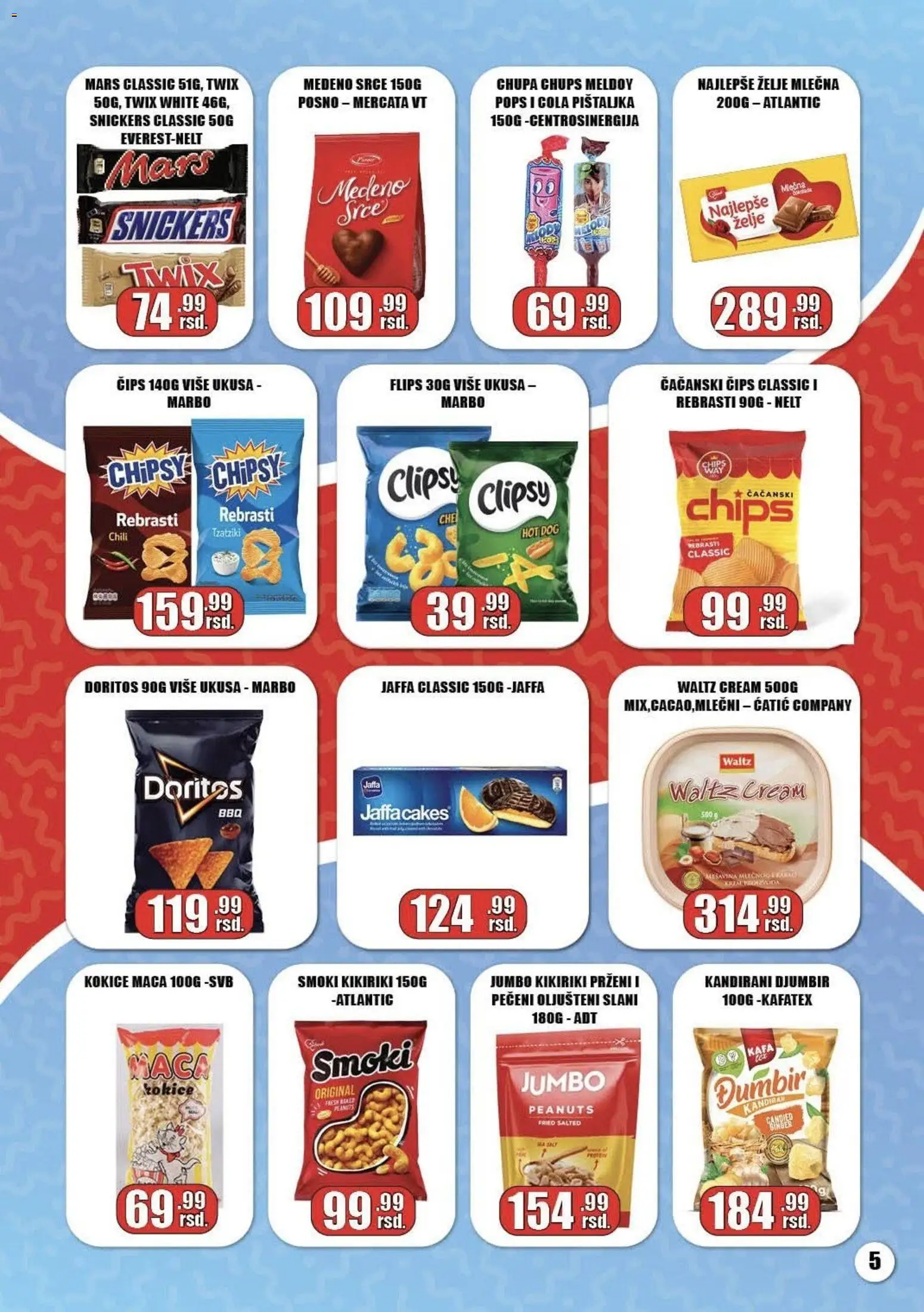 Gala MARKET katalog - važi od 05.04.2026 | Strana: 5 | Proizvode: Čips, Smoki, Kikiriki, Kafa