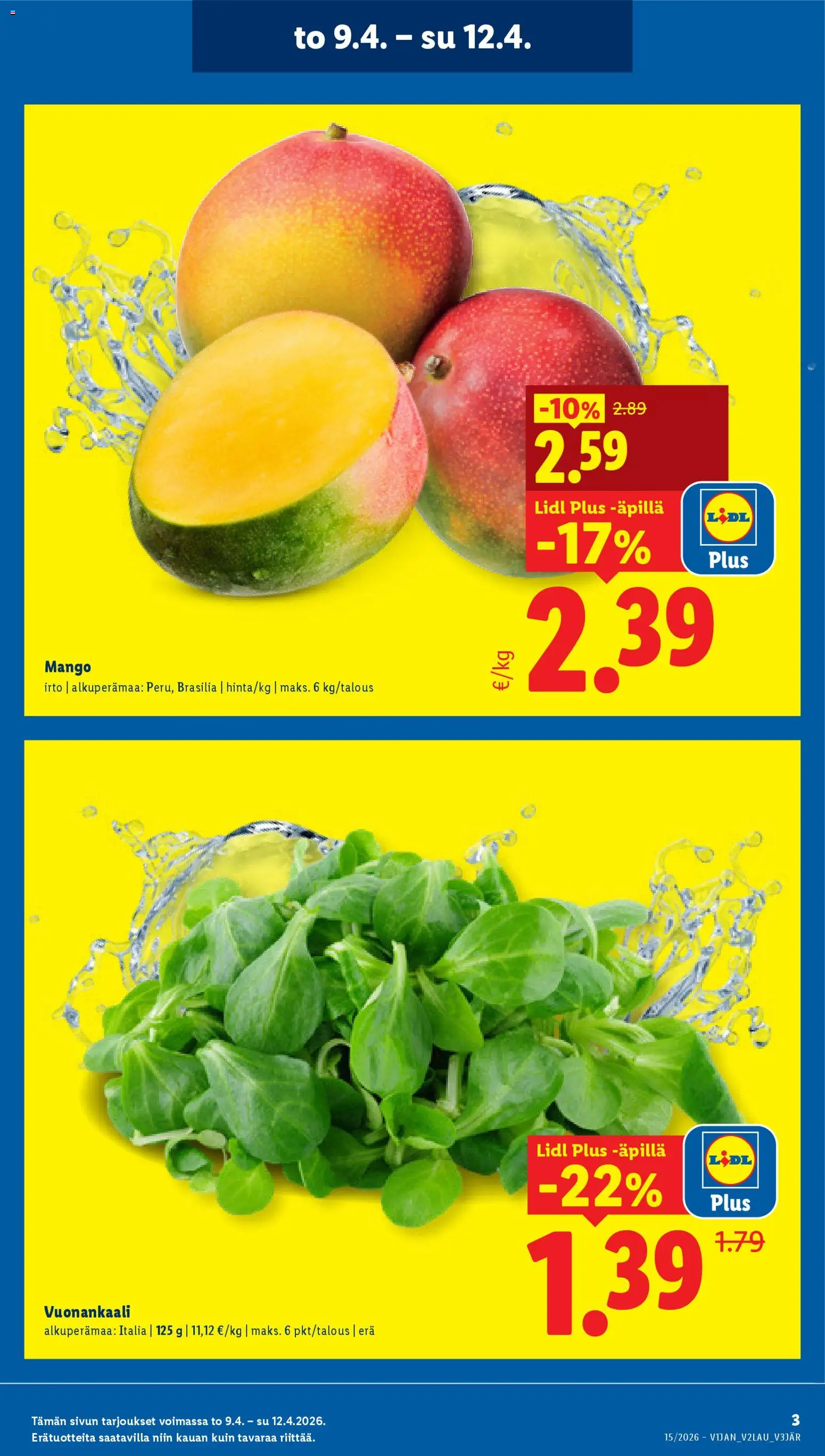 Lidl tarjoukset – voimassa 09.04.2026 alkaen | Sivu: 3 | Tuotteet: Mango
