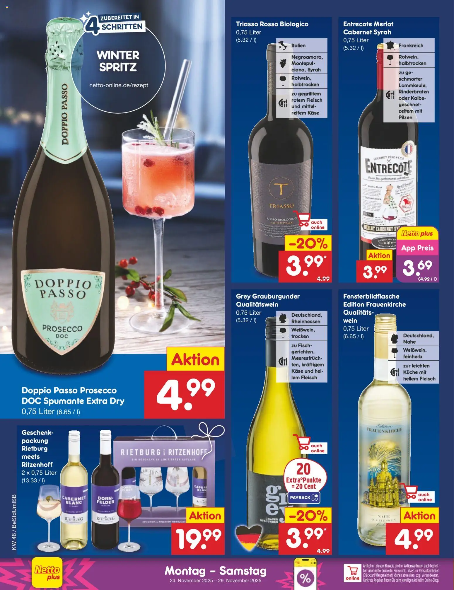 Netto Marken-Discount - Black Friday – gültig ab 24.11.2025 | Seite: 18 | Produkte: Merlot, Küche, Fisch, Wein