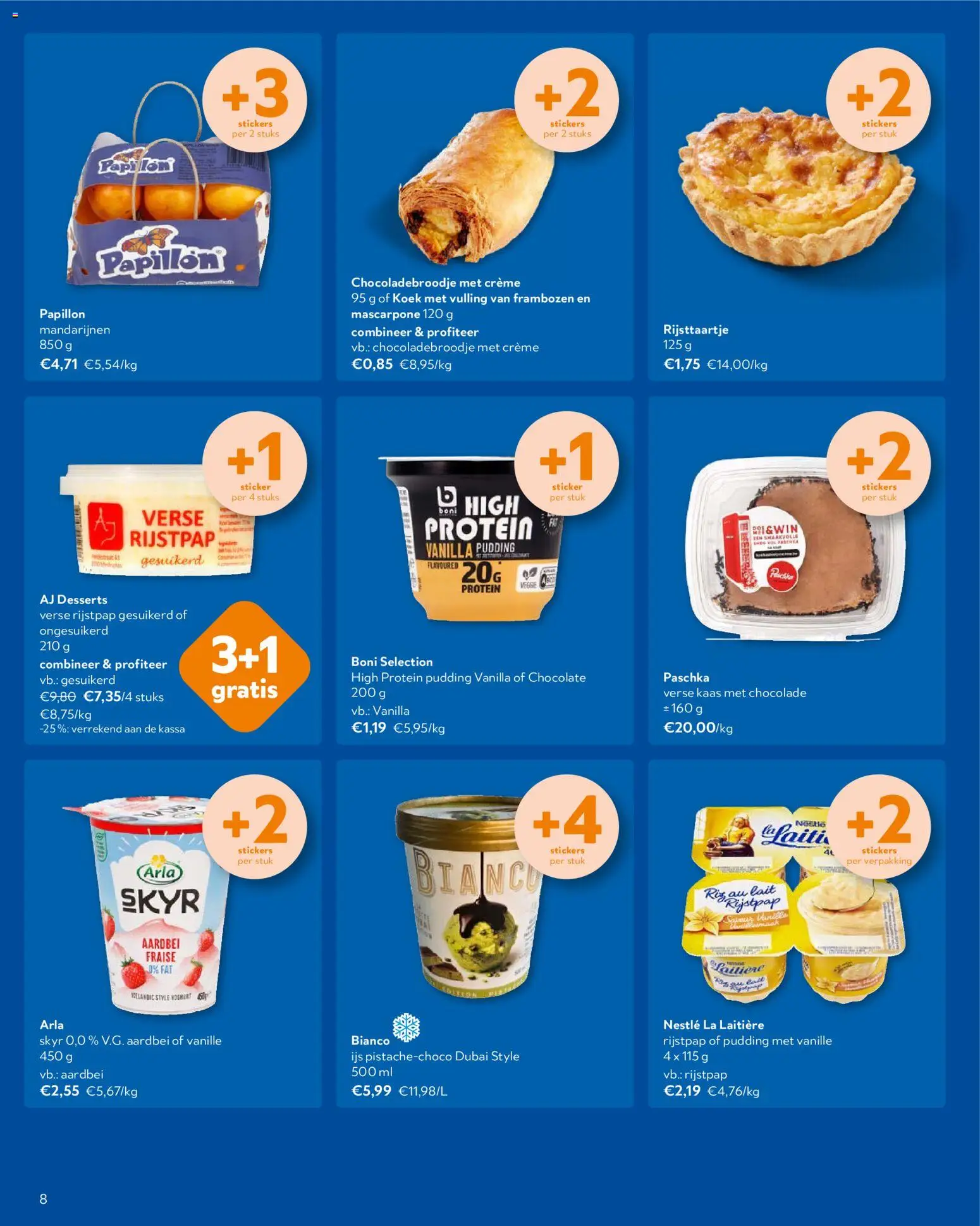 {H1} | Pagina: 8 | Producten: Kötél, Pudding, Frambozen, Kaas