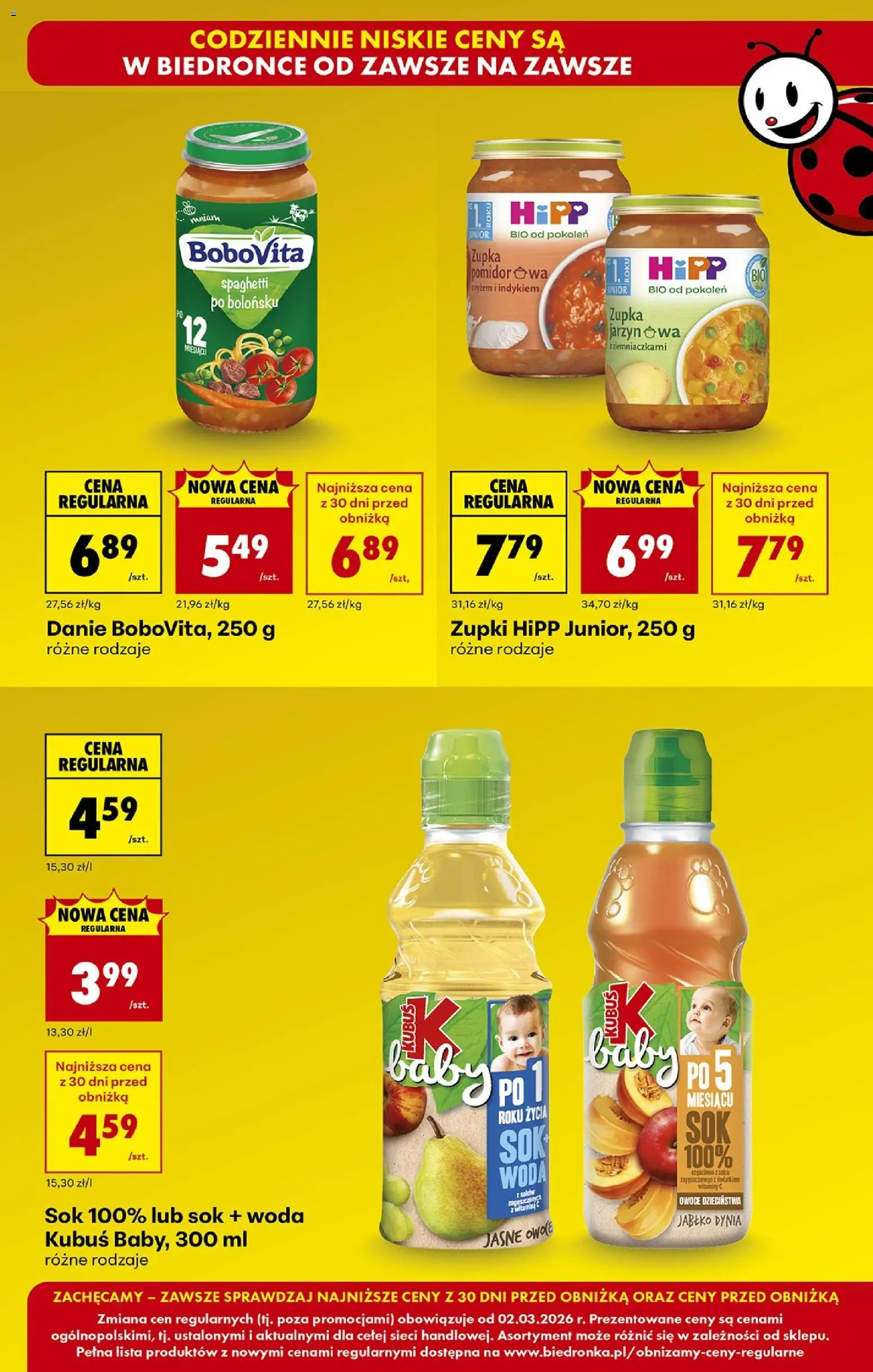 Biedronka gazetka - Tani weekend od 06.03.2026 | Strona: 13 | Produkty: Dynia, Sok, Woda, Owoce