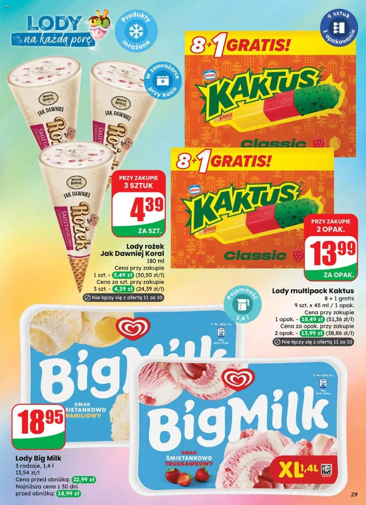 Dino Gazetka od 08.10.2025 | Strona: 29 | Produkty: Big Milk, Lody
