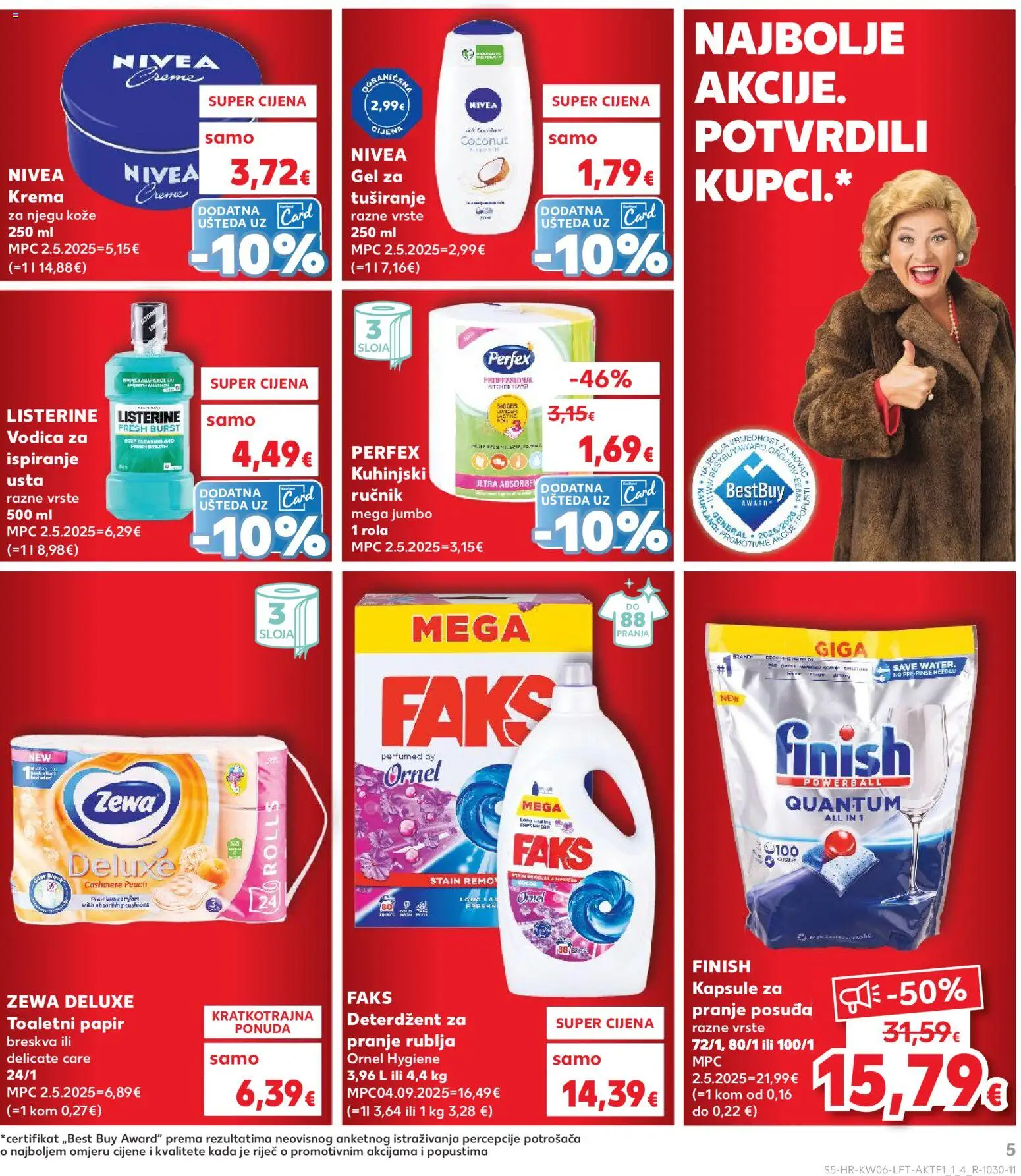 Kaufland katalog | vrijedi od 04.02.2026 | Stranica: 5 | Proizvodi: Gel za tuširanje, Deterdžent za pranje posuđa, Breskva, Nivea