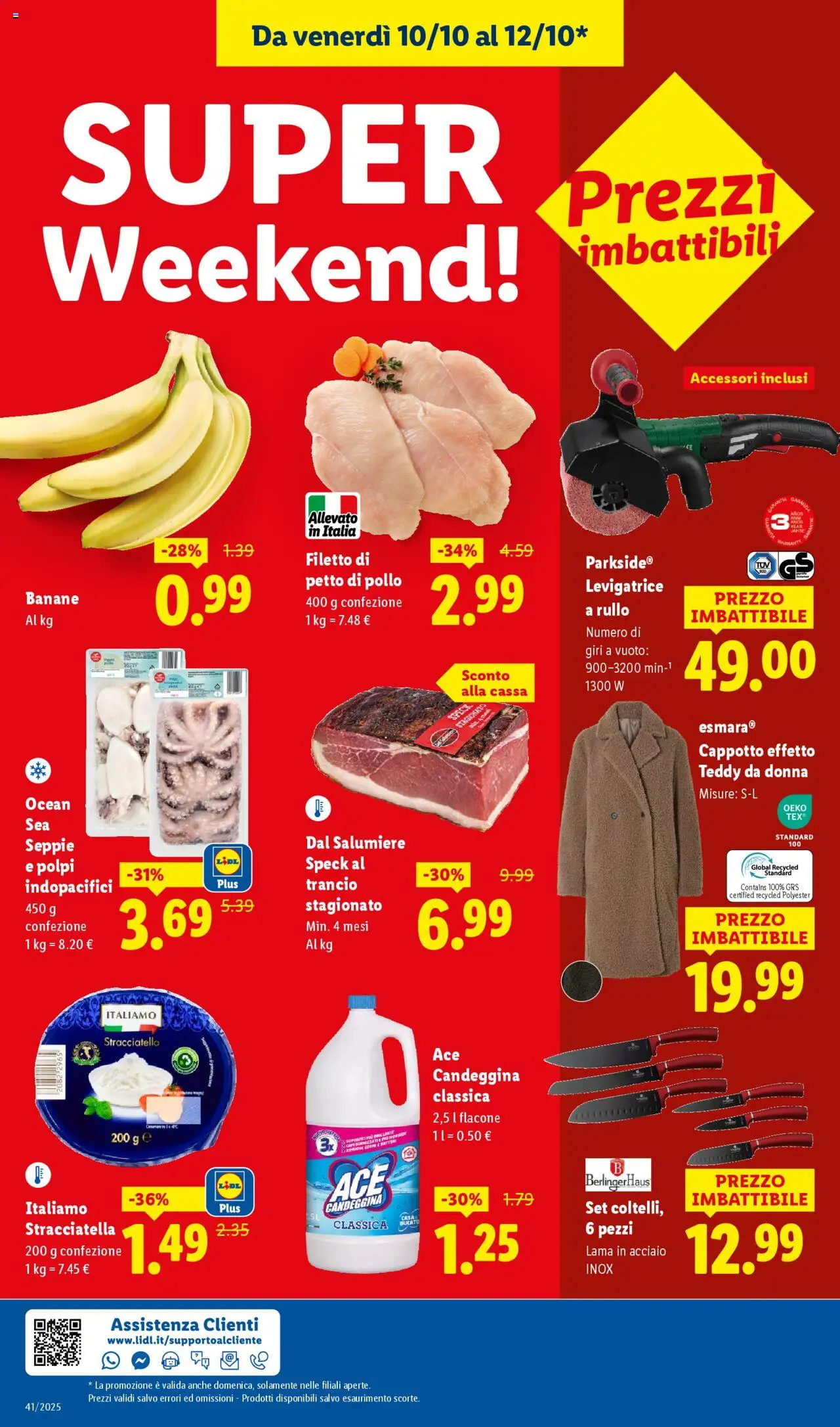 Volantino Lidl del 06.10.2025 | Pagina: 54 | Prodotti: Speck, Pollo, Candeggina, Stracciatella