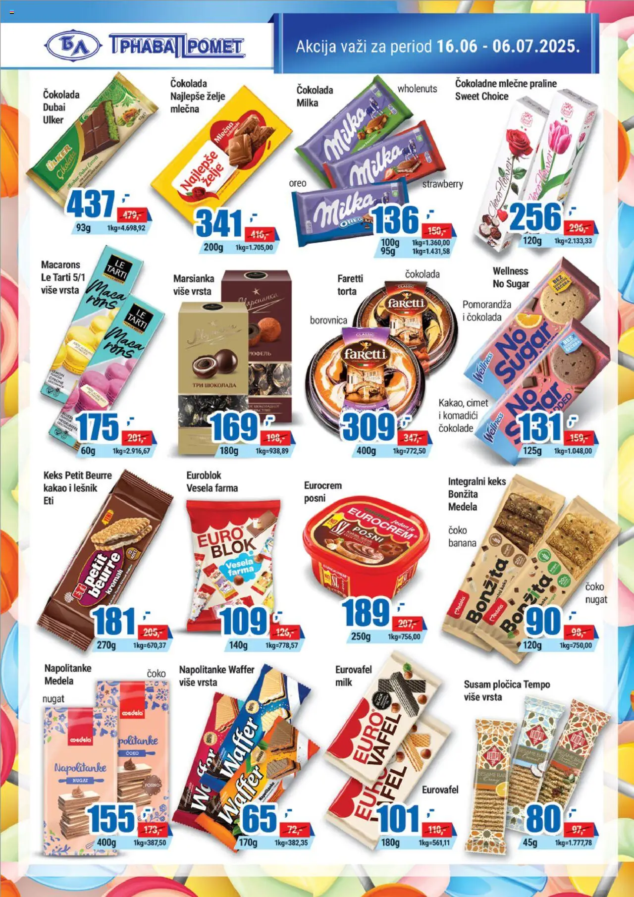 Trnava Promet katalog - važi od 16.06.2025 | Strana: 14 | Proizvode: Banana, Milka, Keks, Praline
