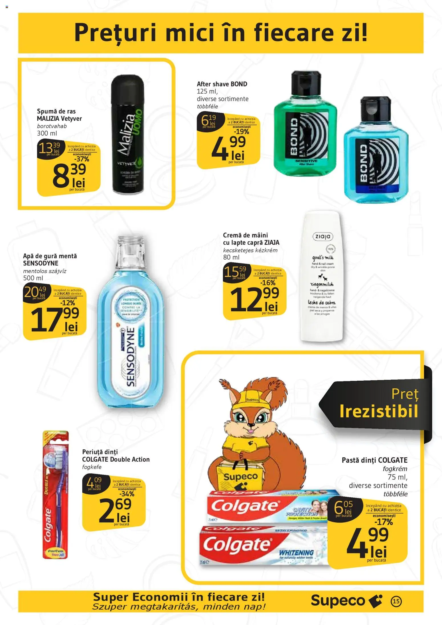 Noul catalog Supeco – valabil de la 27.11.2025 | Pagină: 15 | Produse: Lapte, Cremă, Cremă de mâini, Apă