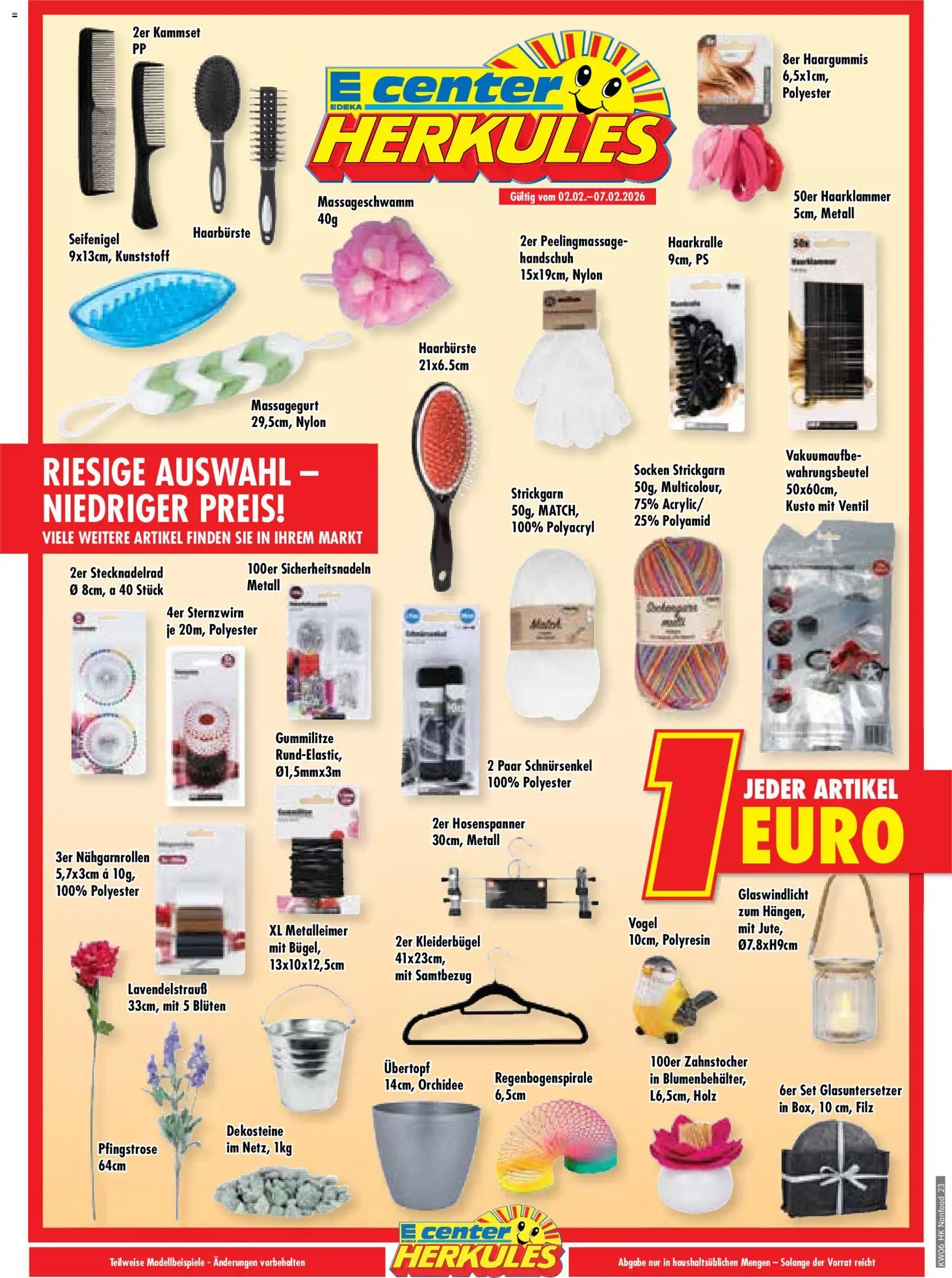 HERKULES Prospekt 	 – gültig ab 02.02.2026 | Seite: 23 | Produkte: Orchidee, Kleiderbügel, Socken
