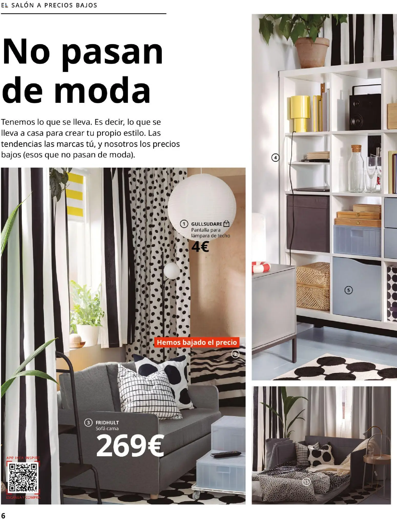 IKEA - Precios bajos │ válido desde el 13.04.2026 | Página: 6 | Productos: Lámpara de techo, Sofá cama, Cama, Sofá