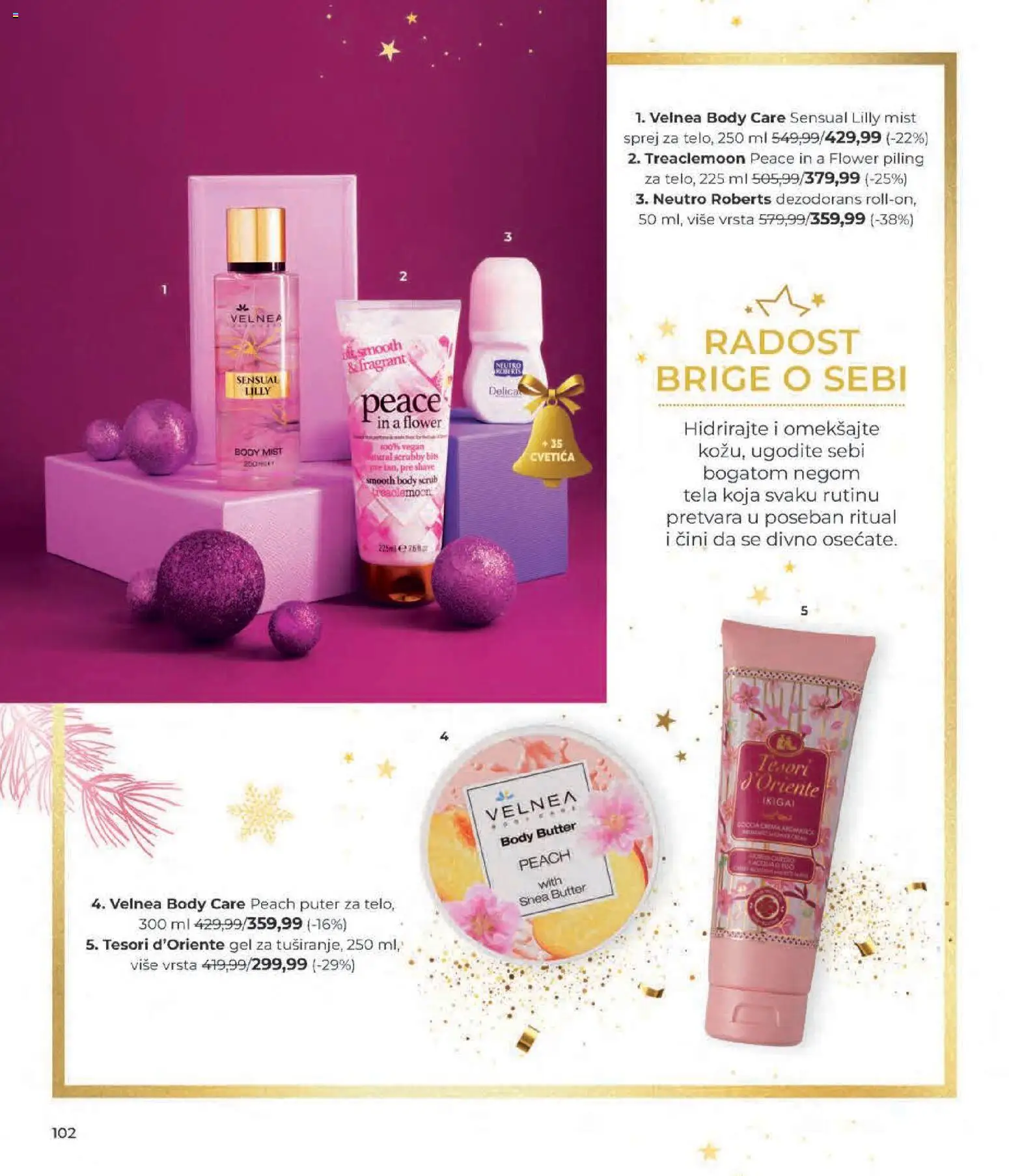 Lilly drogerie katalog - važi od 01.12.2025 | Strana: 102 | Proizvode: Puter, Piling, Dezodorans