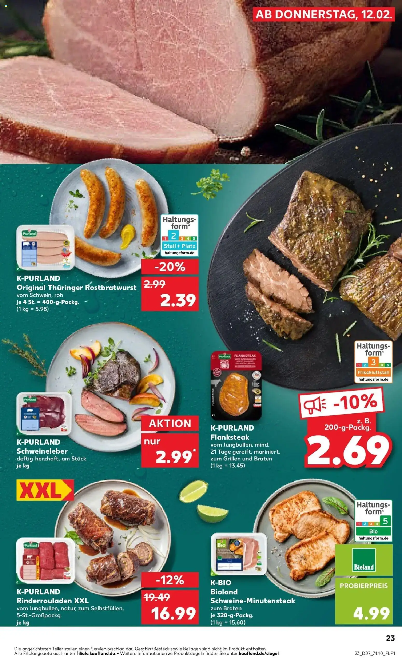 Kaufland prospekt Kirchen (Sieg)	 – gültig ab 12.02.2026 | Seite: 31 | Produkte: Rinderrouladen, Steak