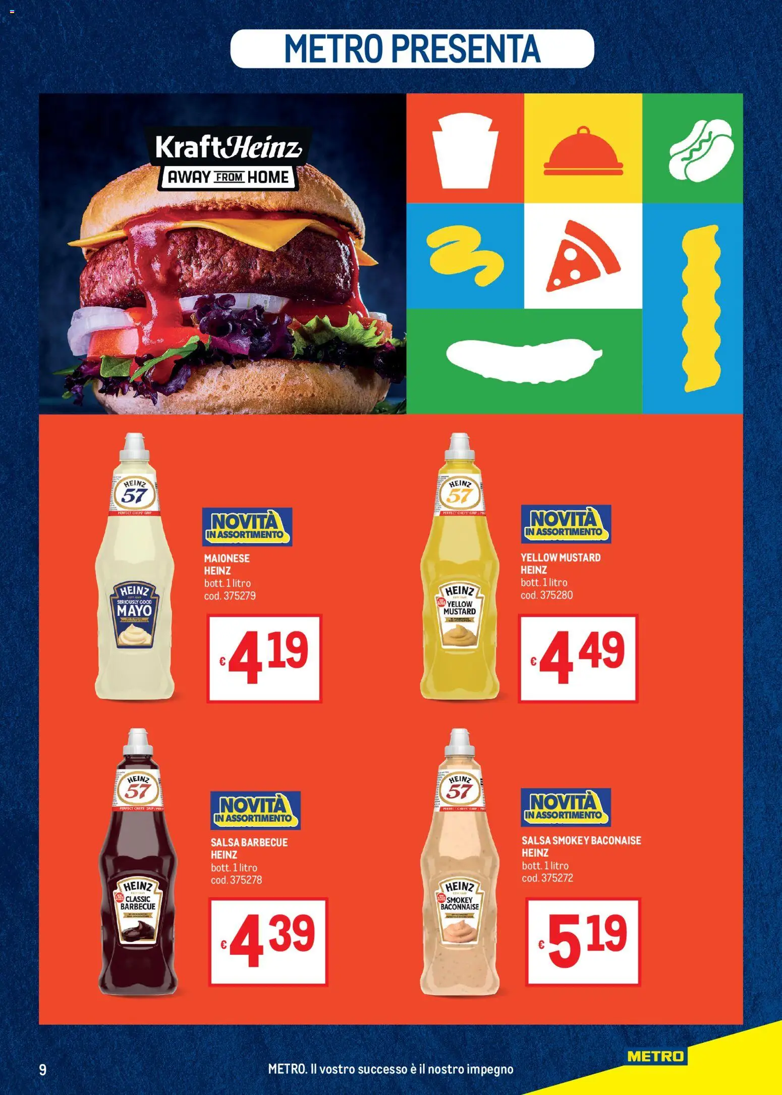 Volantino Metro volantino del 19.03.2026 | Pagina: 9 | Prodotti: Maionese, Salsa, Barbecue, Salsa barbecue