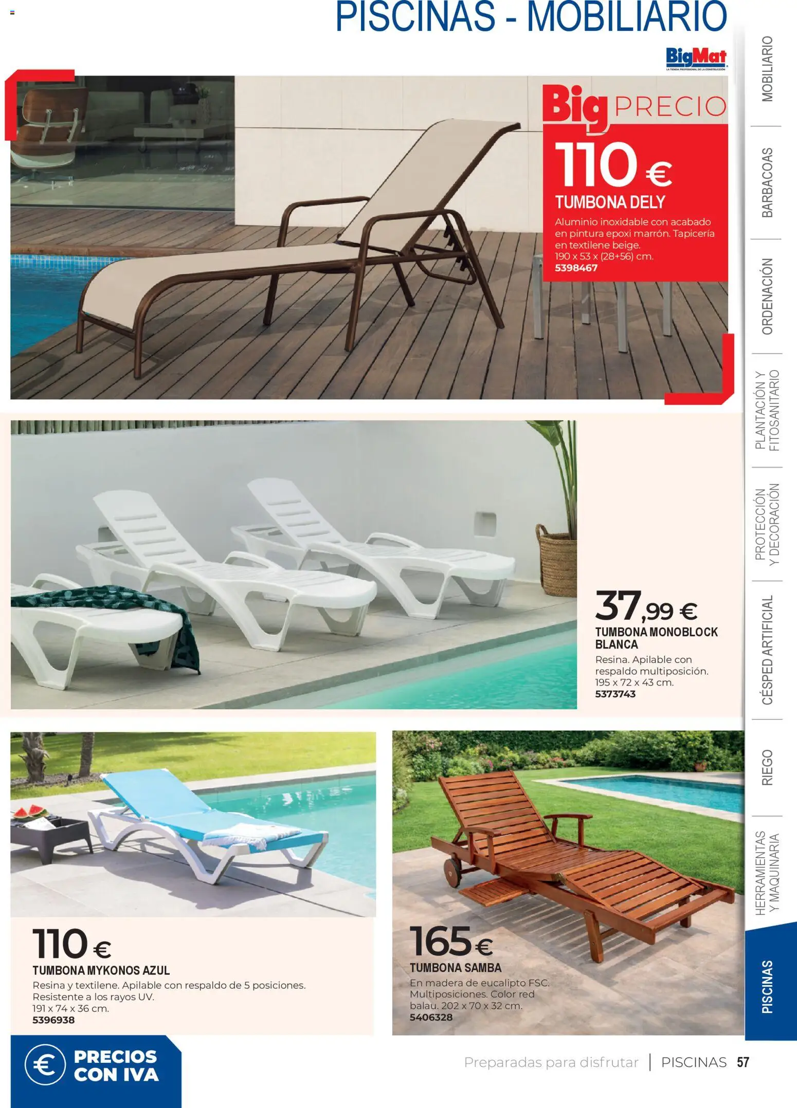 BigMat - Jardin y Piscinas 2026 │ válido desde el 23.03.2026 | Página: 57 | Productos: Tumbona
