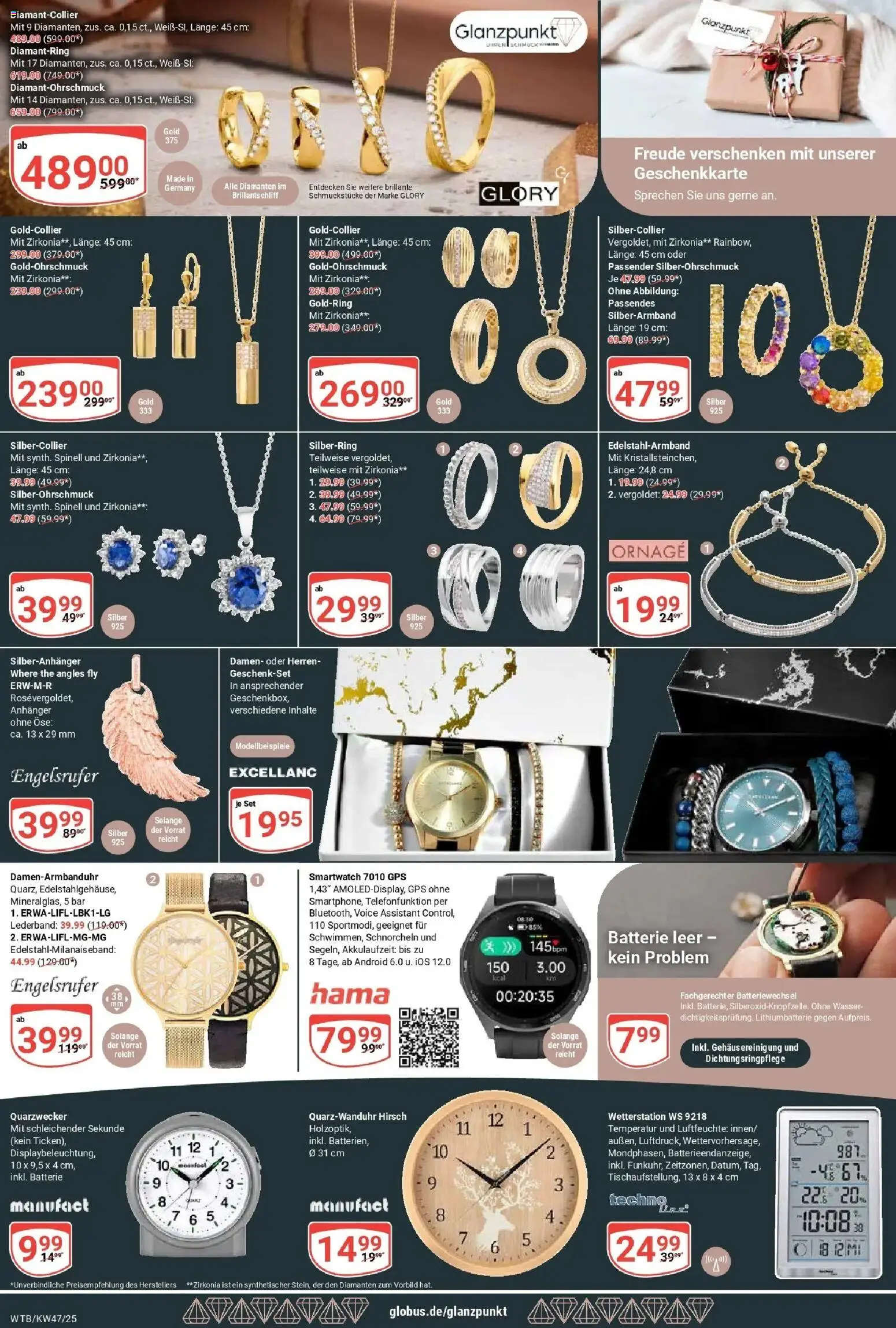 Globus prospekt Wächtersbach	 – gültig ab 17.11.2025 | Seite: 24 | Produkte: Wetterstation, Smartwatch, Batterie, Wasser