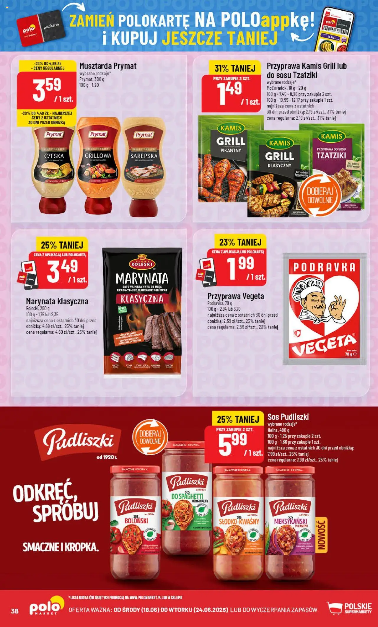 POLOmarket Gazetka od 18.06.2025 | Strona: 38 | Produkty: Tzatziki, Grill, Musztarda, Sos