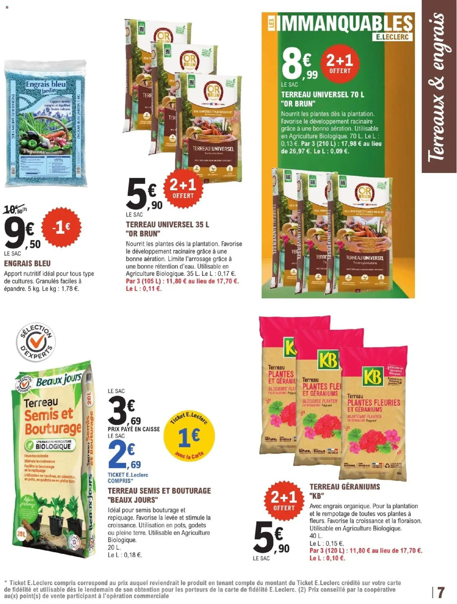 {H1} | Page: 7 | Produits: Sac, Terreau Universel, Plantes, Terreau