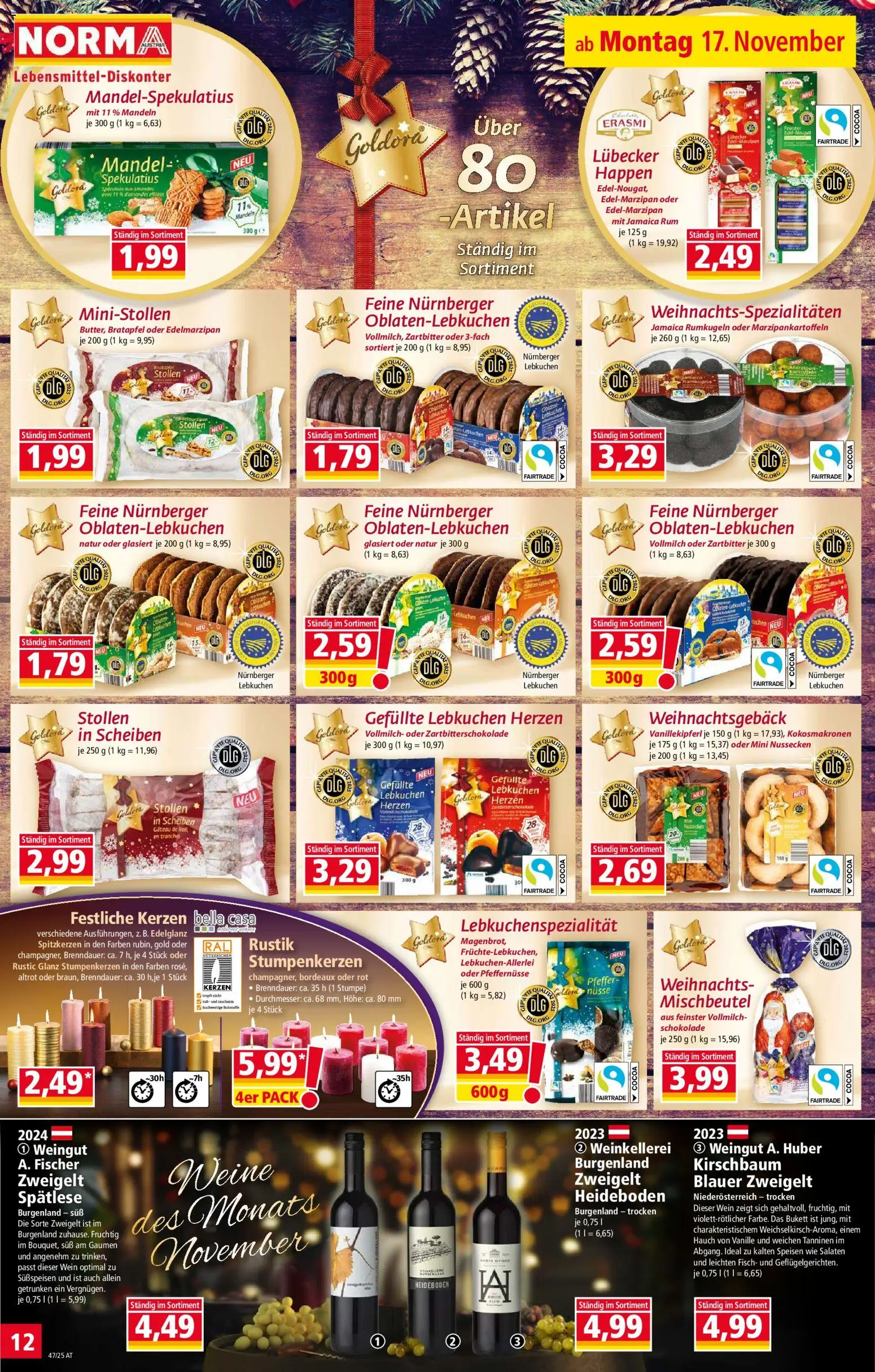 Norma Flugblatt gültig ab 17.11.2025 | Seite: 12 | Produkte: Nüsse, Kartoffeln, Schokolade, Fisch
