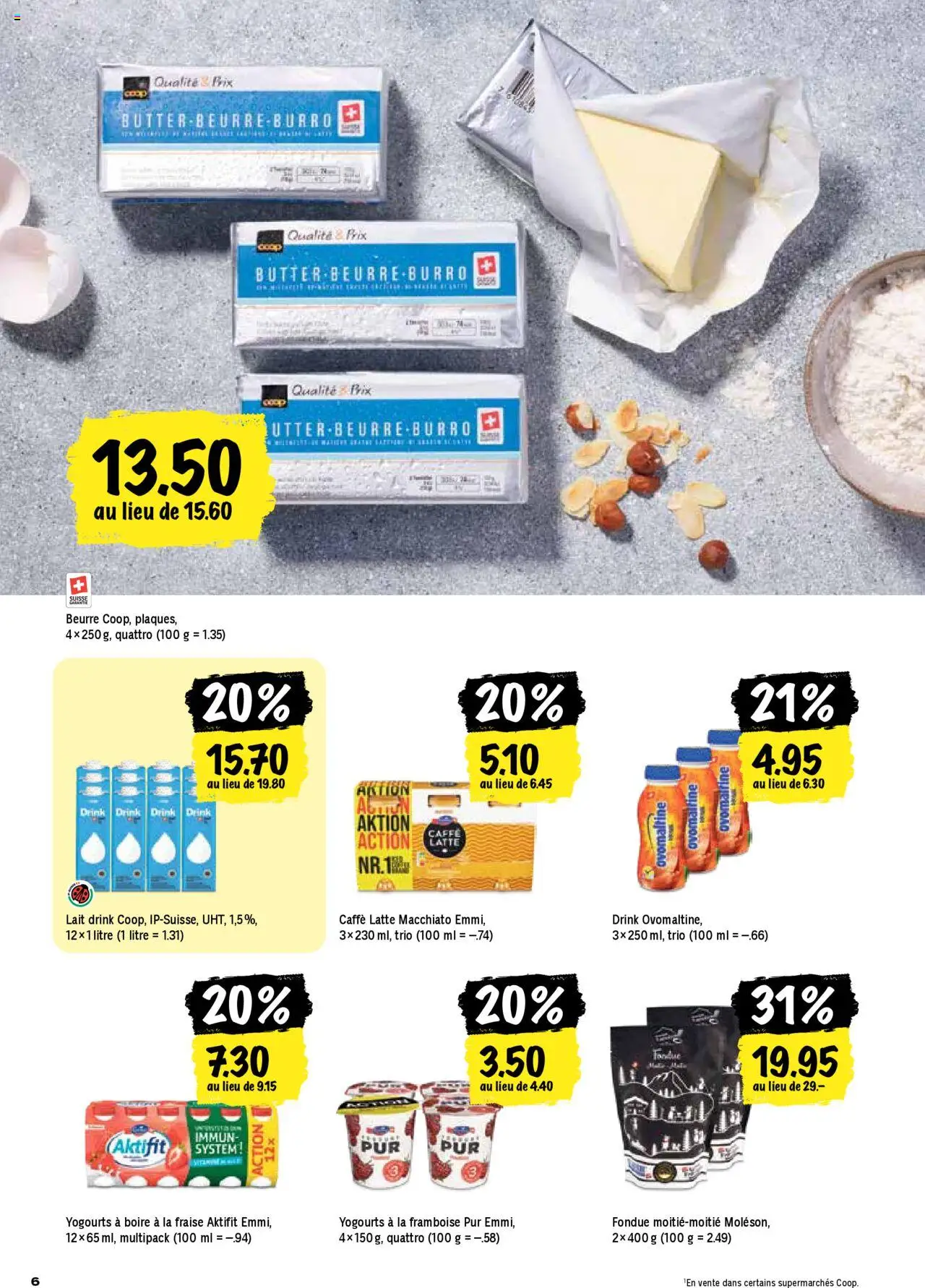Coop - Les actions de la semaine – gültig ab 16.10.2025 | Seite: 6 | Produkte: Butter, Fondue