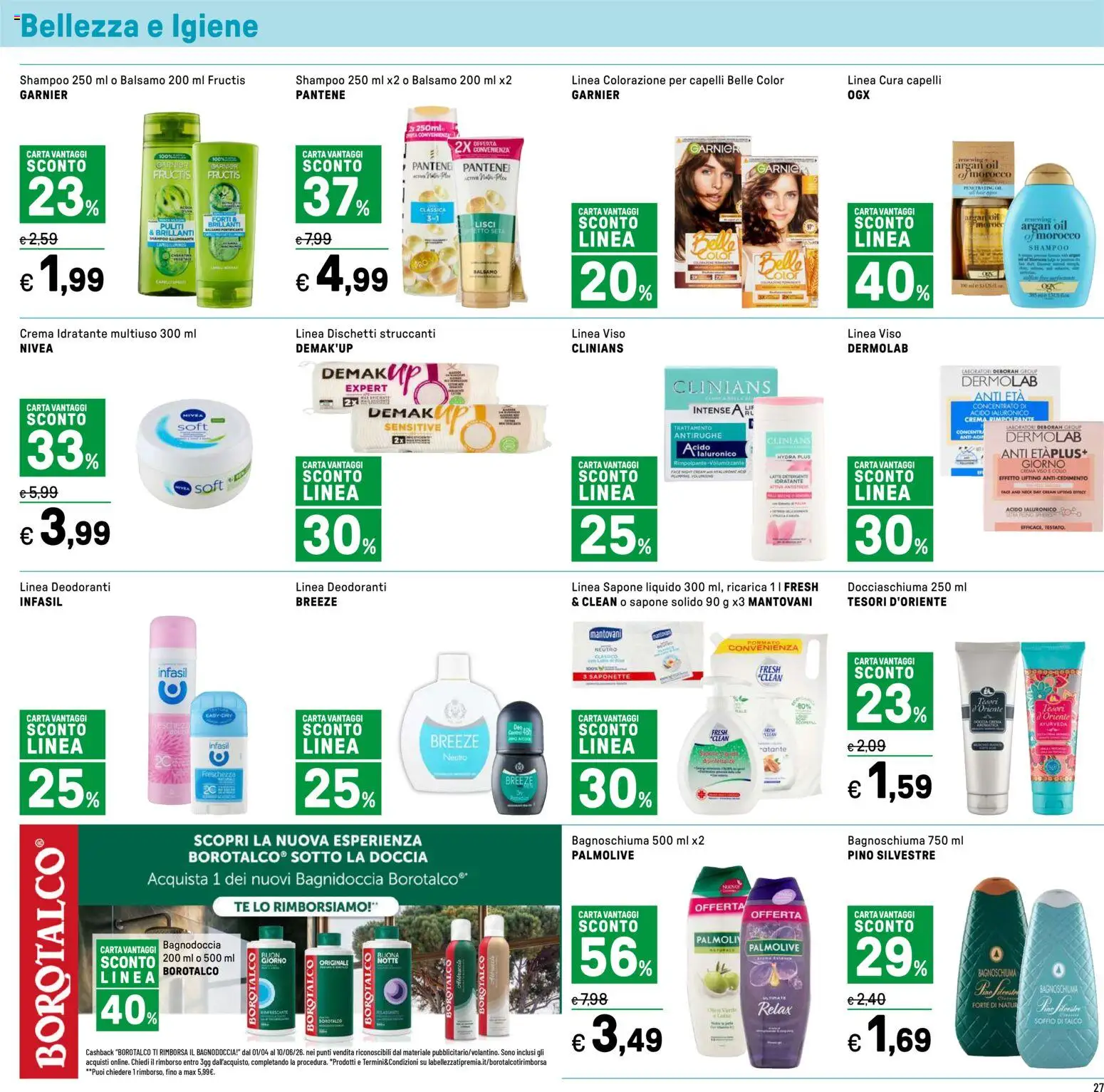 Volantino Iper del 16.04.2026 | Pagina: 27 | Prodotti: Sapone, Bagnoschiuma, Tè, Crema viso