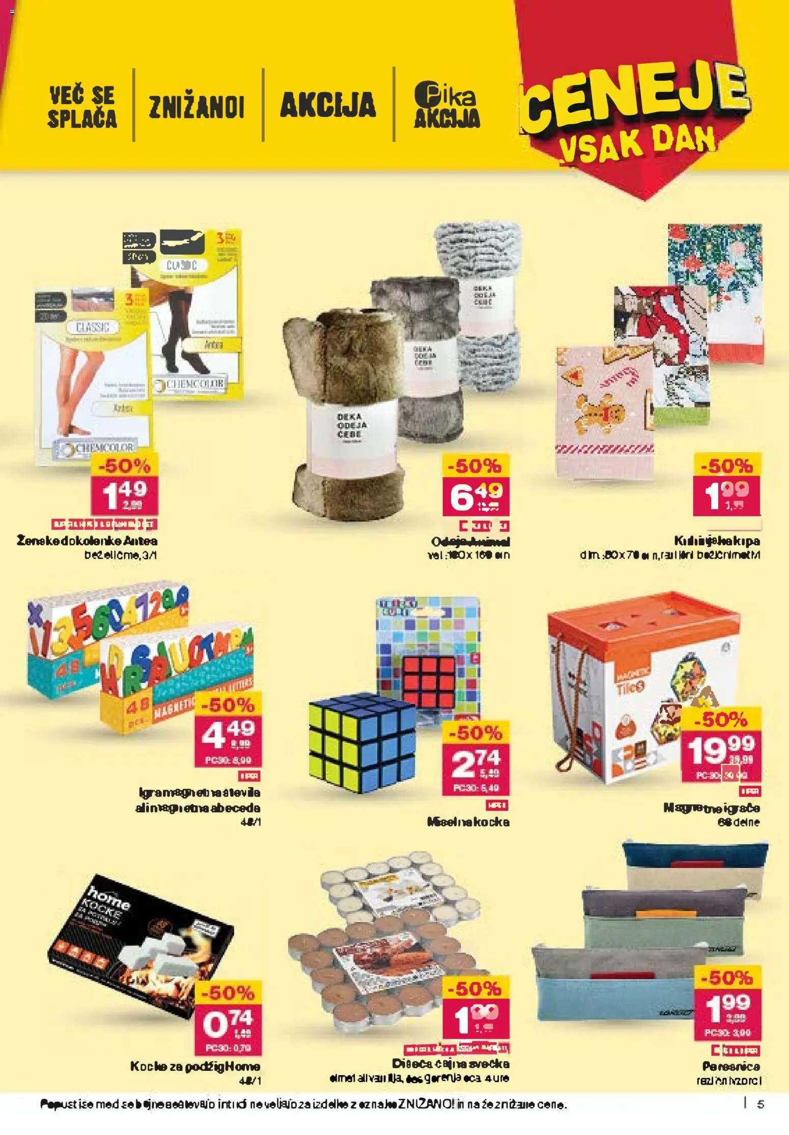 Novi Mercator katalog ponudbe – veljaven od 06.11.2025 | Stran: 5 | Izdelki: Odeja, Peresnica