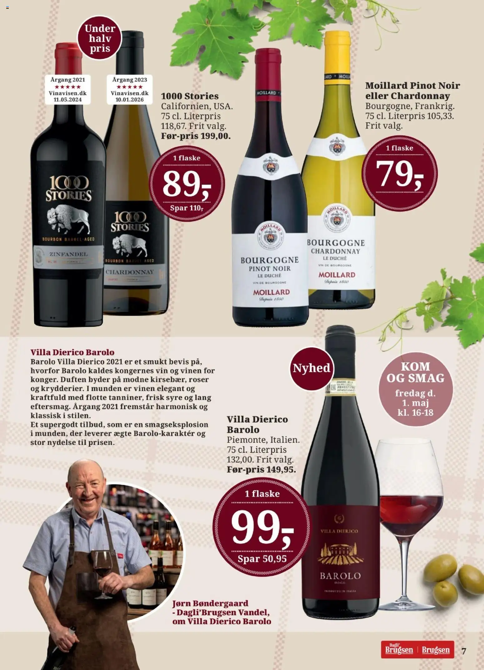 Dagli'Brugsen tilbudsavis – gyldig fra 24.04.2026 | Side: 7 | Produkter: Vin, Bourbon, Søm