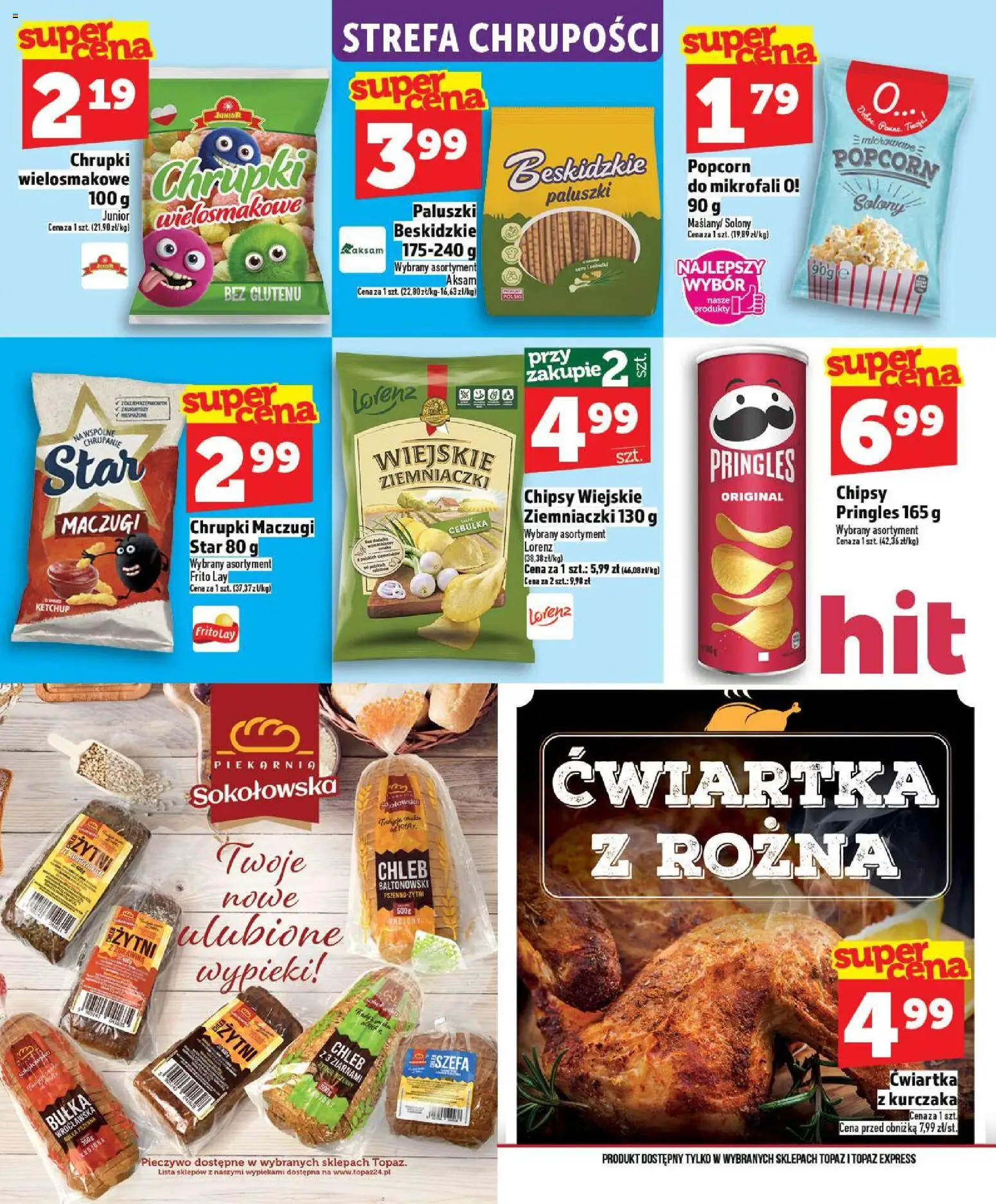 Topaz Gazetka od 02.01.2026 | Strona: 19 | Produkty: Chipsy, Ketchup, Bułka, Ziemniaczki