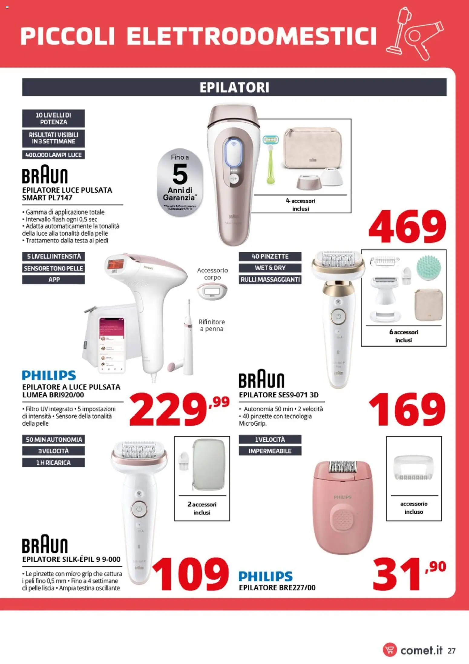 Volantino Comet del 06.03.2026 | Pagina: 27 | Prodotti: Epilatore