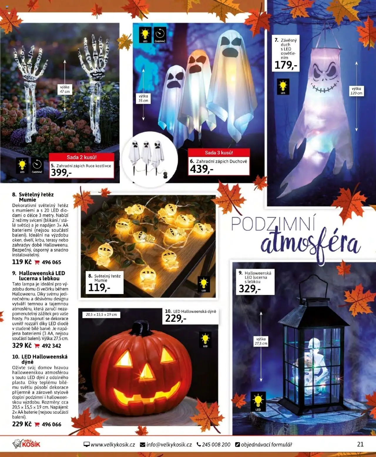 Velký Košík katalog říjen od 01.10.2025 | Strana: 21 | Produkty: Zápich, Lucerna, Baterie, LED