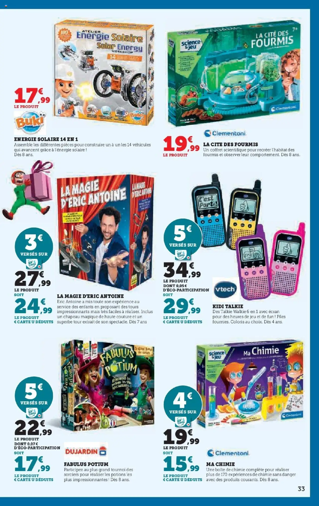 {H1} | Page: 33 | Produits: Mais, Piles, Chapeau