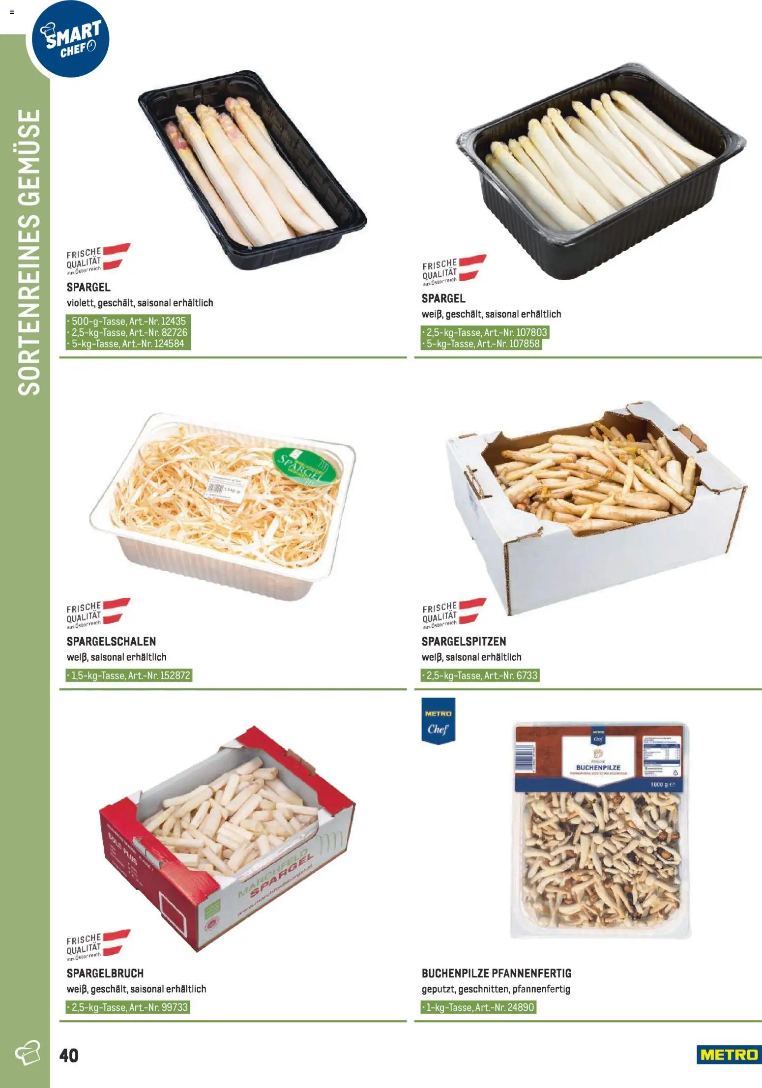 Metro angebote - Smart Chef Obst & Gemüse gültig ab 26.03.2026 | Seite: 40 | Produkte: Gemüse