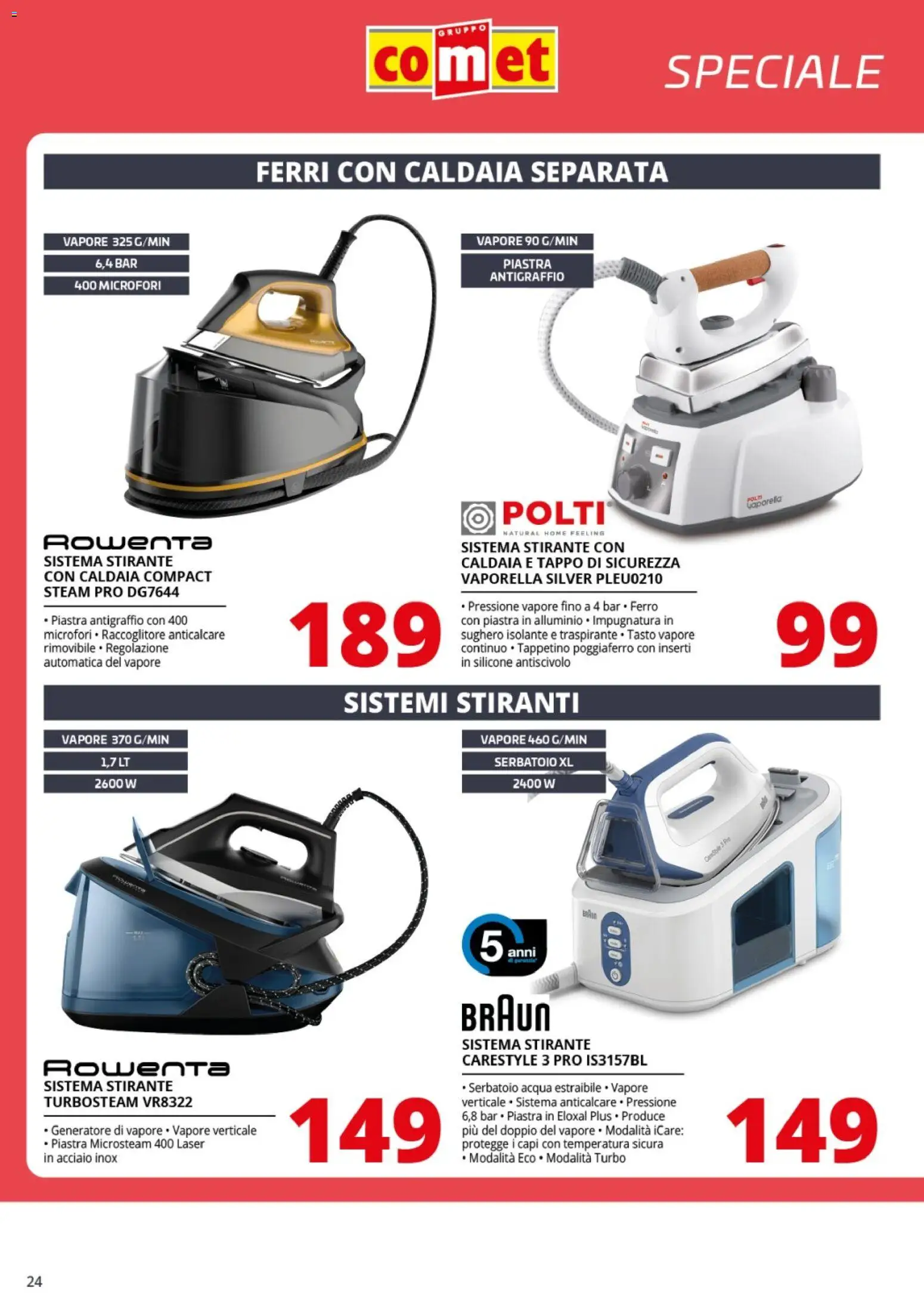 Volantino Comet del 23.01.2026 | Pagina: 24 | Prodotti: Caldaia, Acqua, Generatore, Alluminio