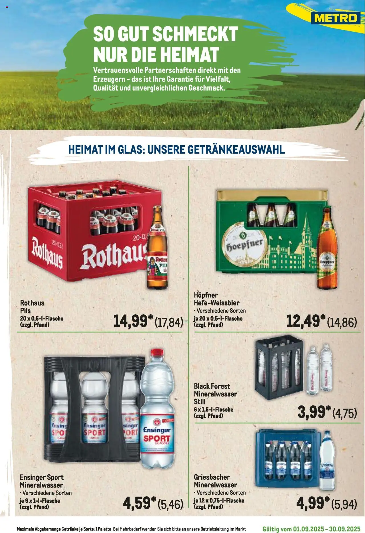 Metro Regionaler Flyer - gültig ab dem 01.09.2025 | Seite: 111 | Produkte: Pils, Mineralwasser