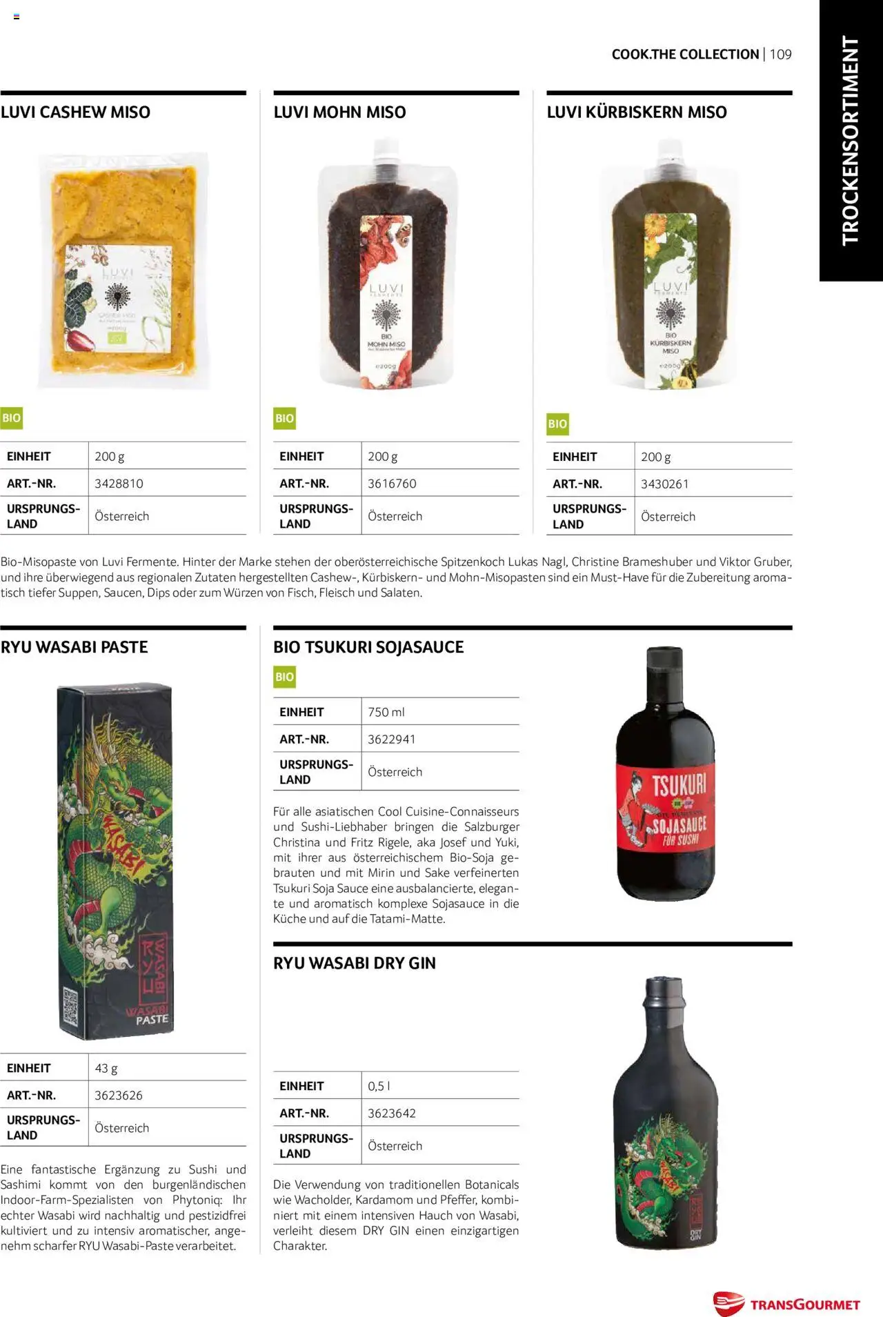 Transgourmet Cook Look-Book gültig ab 01.09.2023 | Seite: 109 | Produkte: Gin, Tisch