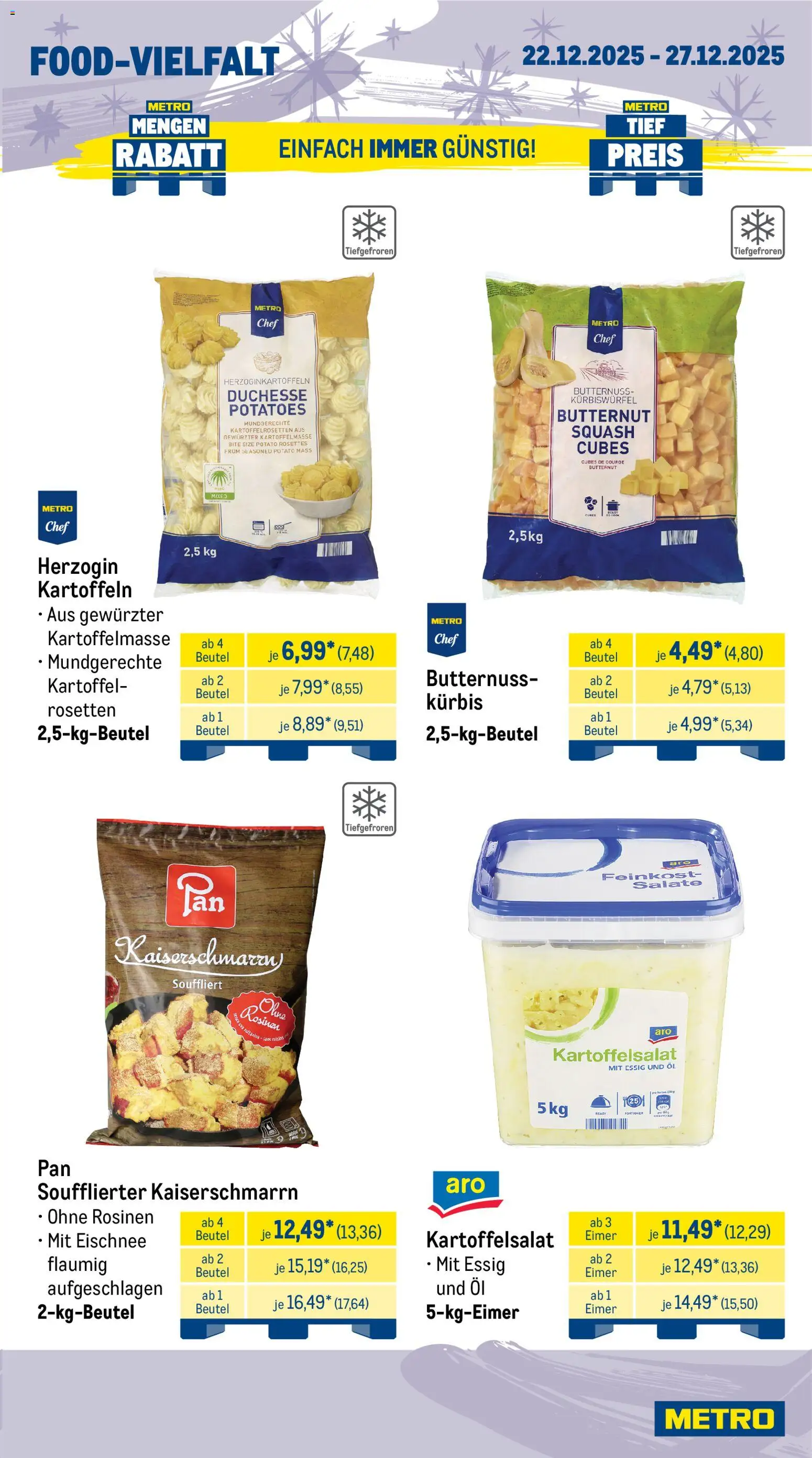 Metro - Wochen-Angebote Gastro – gültig ab 22.12.2025 | Seite: 11 | Produkte: Öl, Essig, Kartoffeln, Kürbis