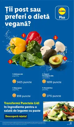 Ofertele Lidl valabile de la 06.04.2026 | Pagină: 69 | Produse: Pungă, Ciuperci, Ardei, Salată