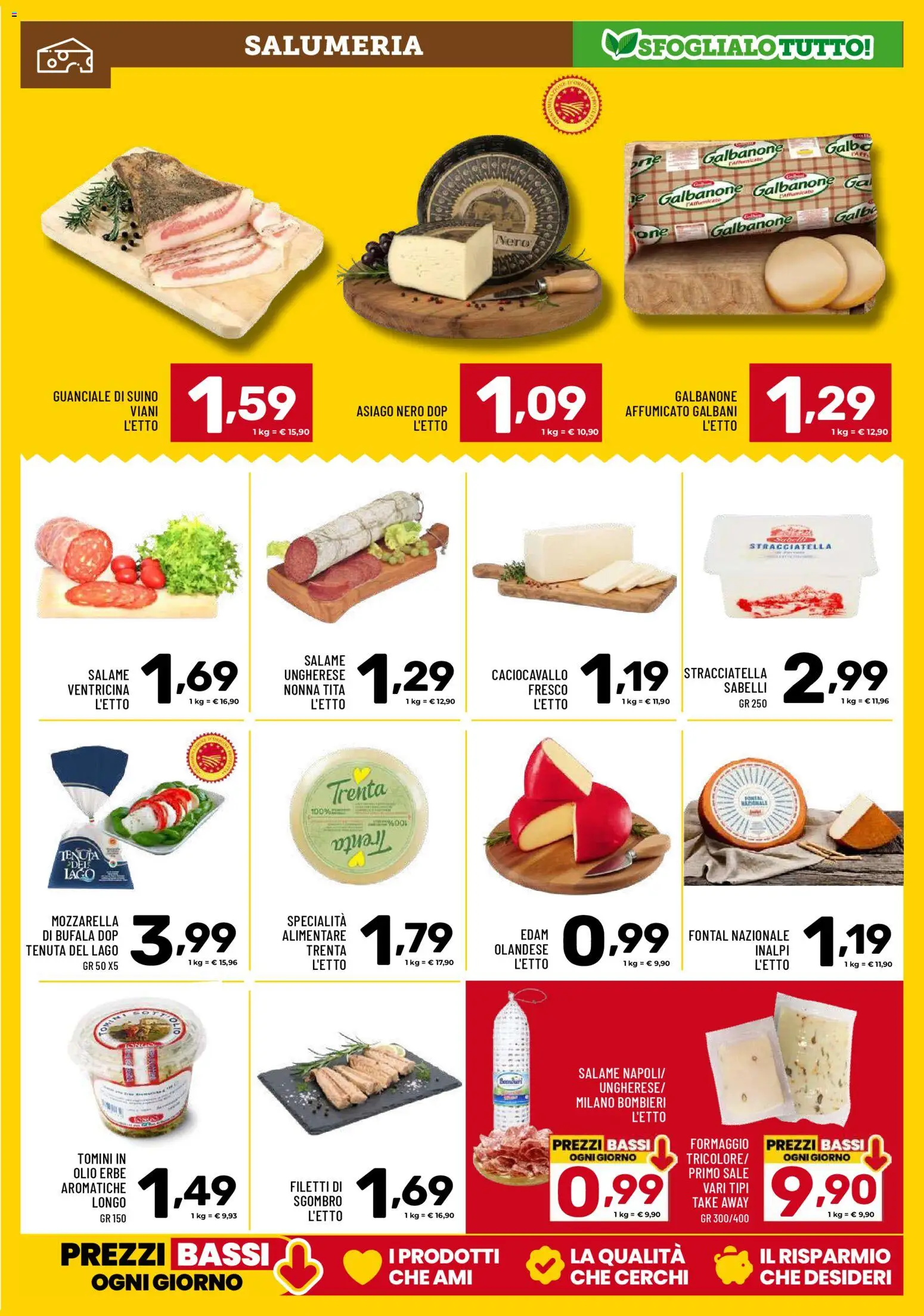 Volantino Il Centesimo del 17.04.2026 | Pagina: 3 | Prodotti: Mozzarella, Sgombro, Stracciatella, Guanciale