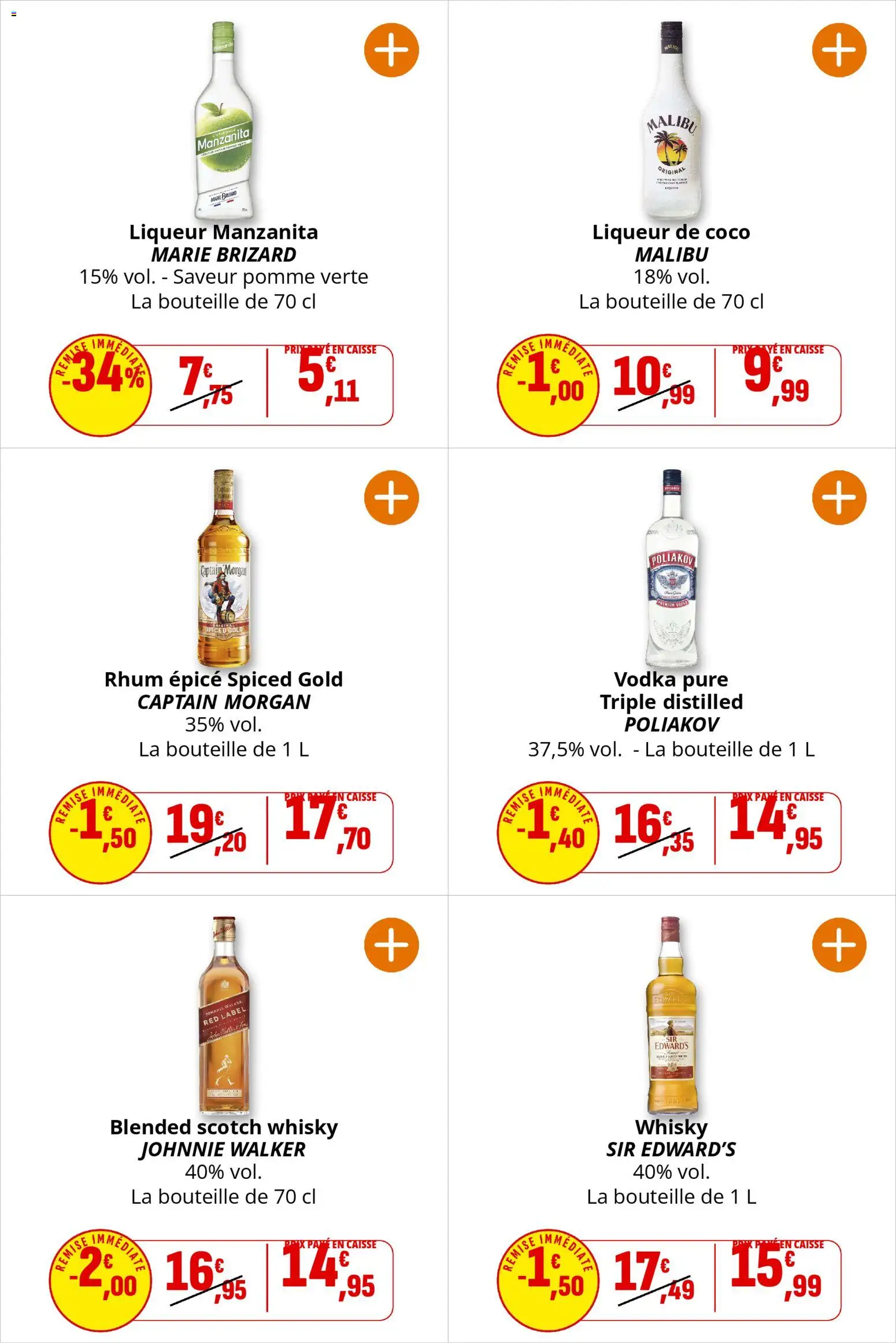{H1} | Page: 39 | Produits: Vodka, Pomme, Rhum, Captain Morgan