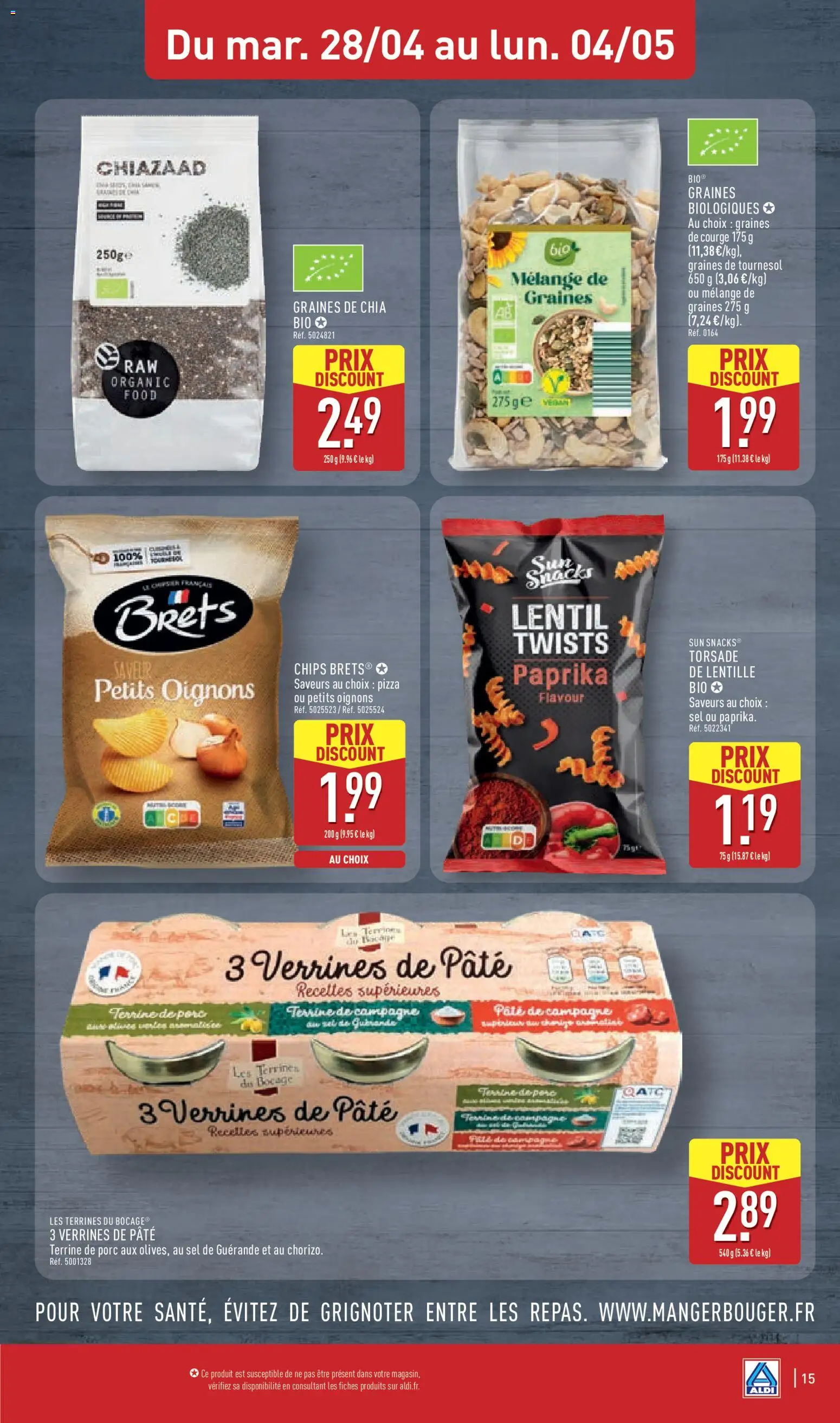 {H1} | Page: 17 | Produits: Sel, Verrines, Lentille, Pizza