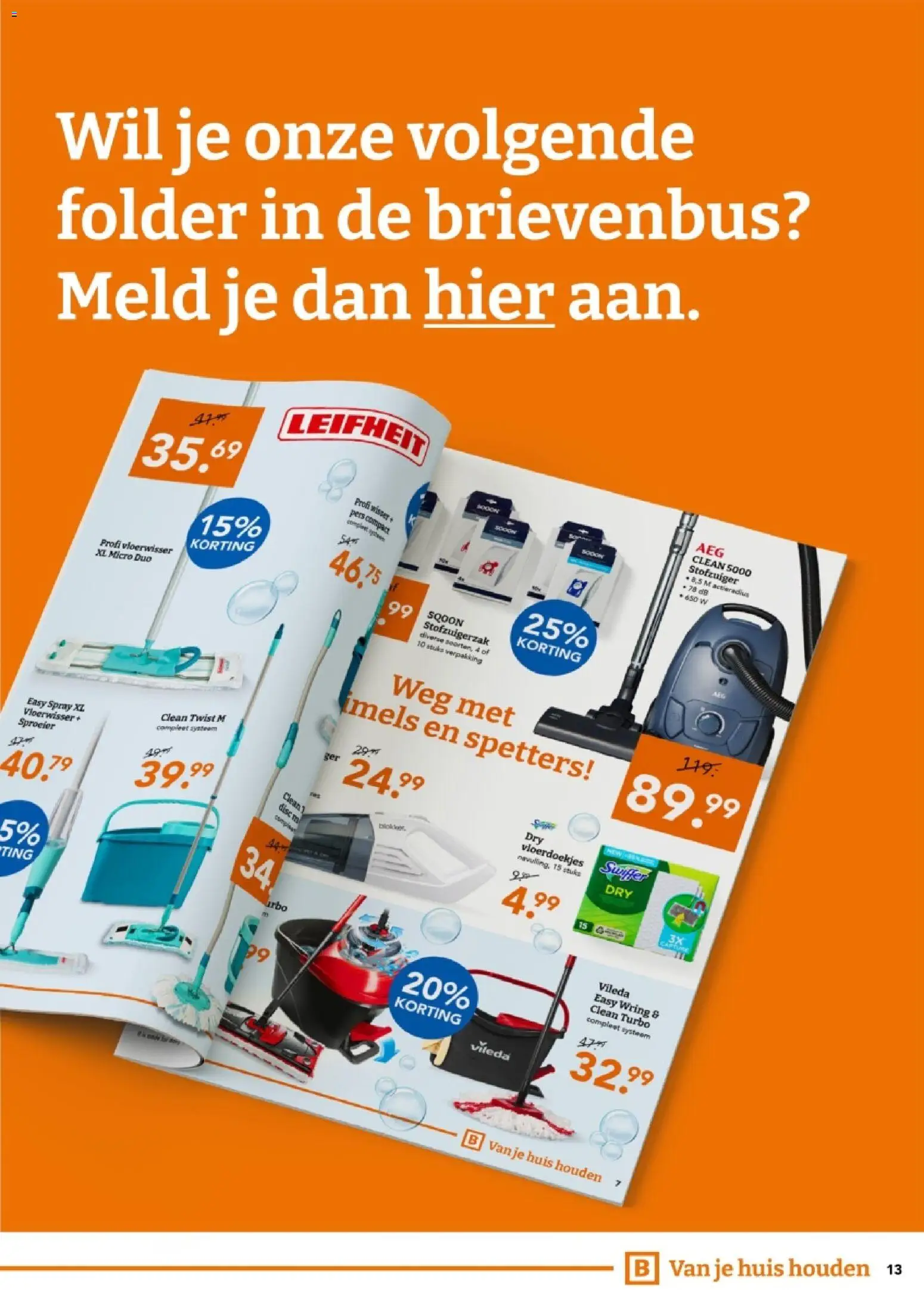 {H1} | Pagina: 13 | Producten: Stofzuiger