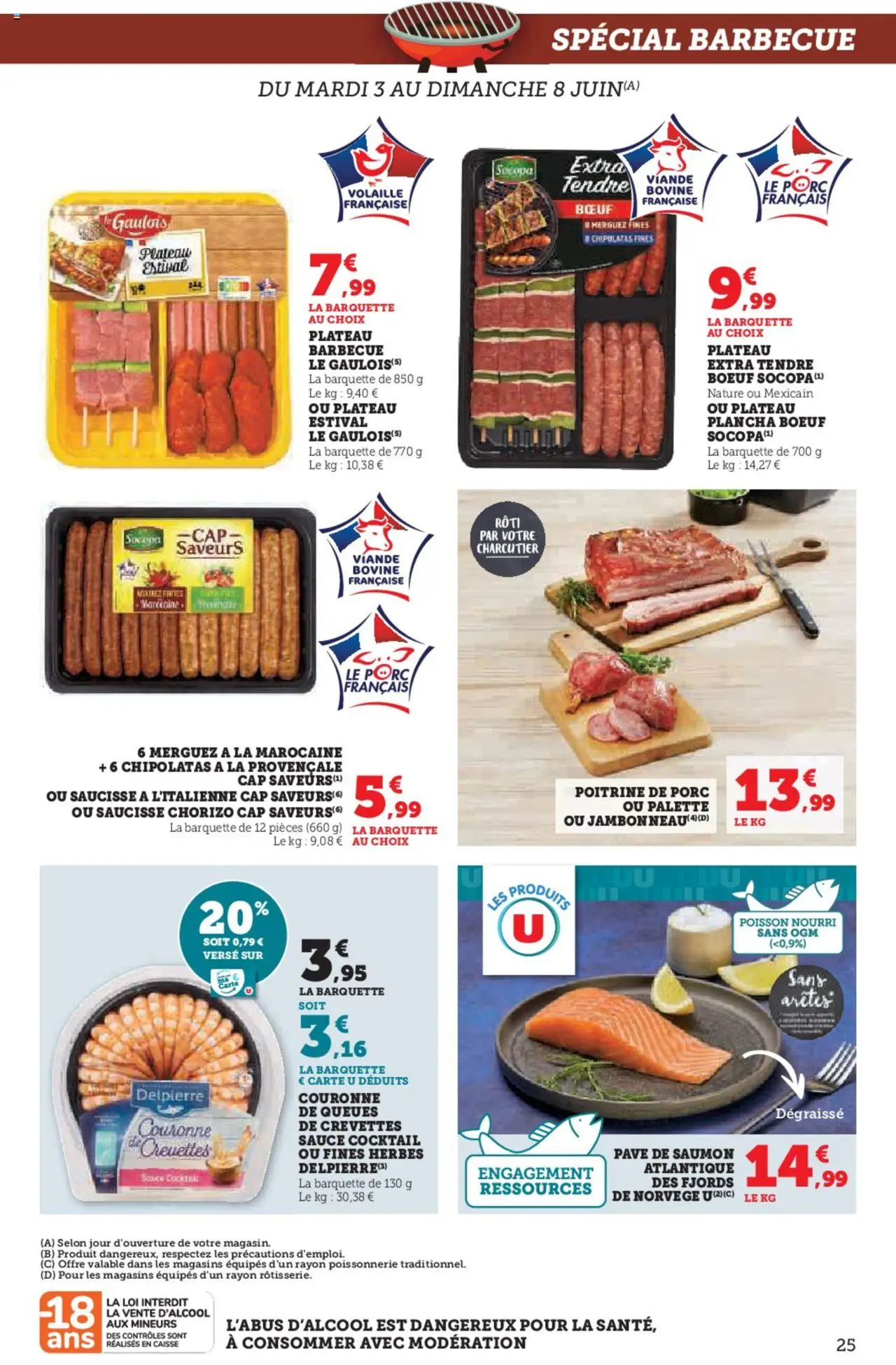  | Page: 25 | Produits: Plancha, Plateau, Poitrine de porc, Poisson